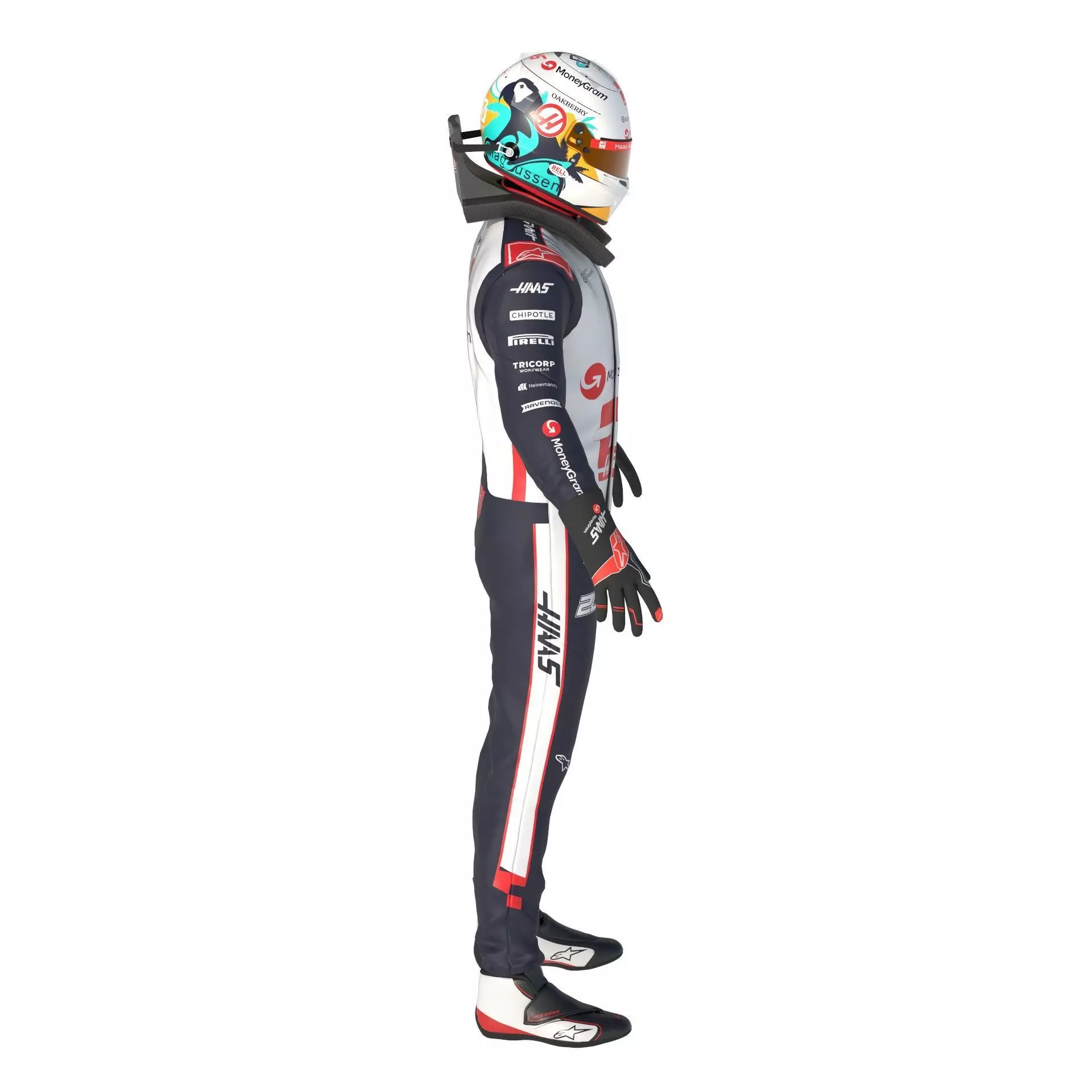 F1 Haas Suits  2024 3D model_7