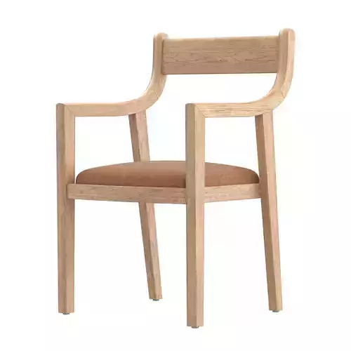 1950s Danish Slope Leather Dining Armchair