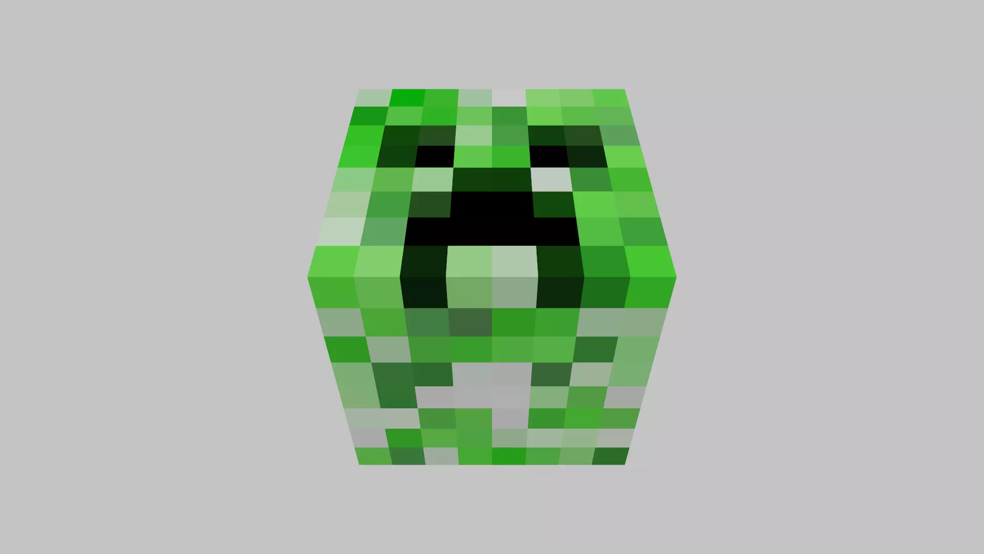 MineCraft creeper head Low-poly 3D model_18