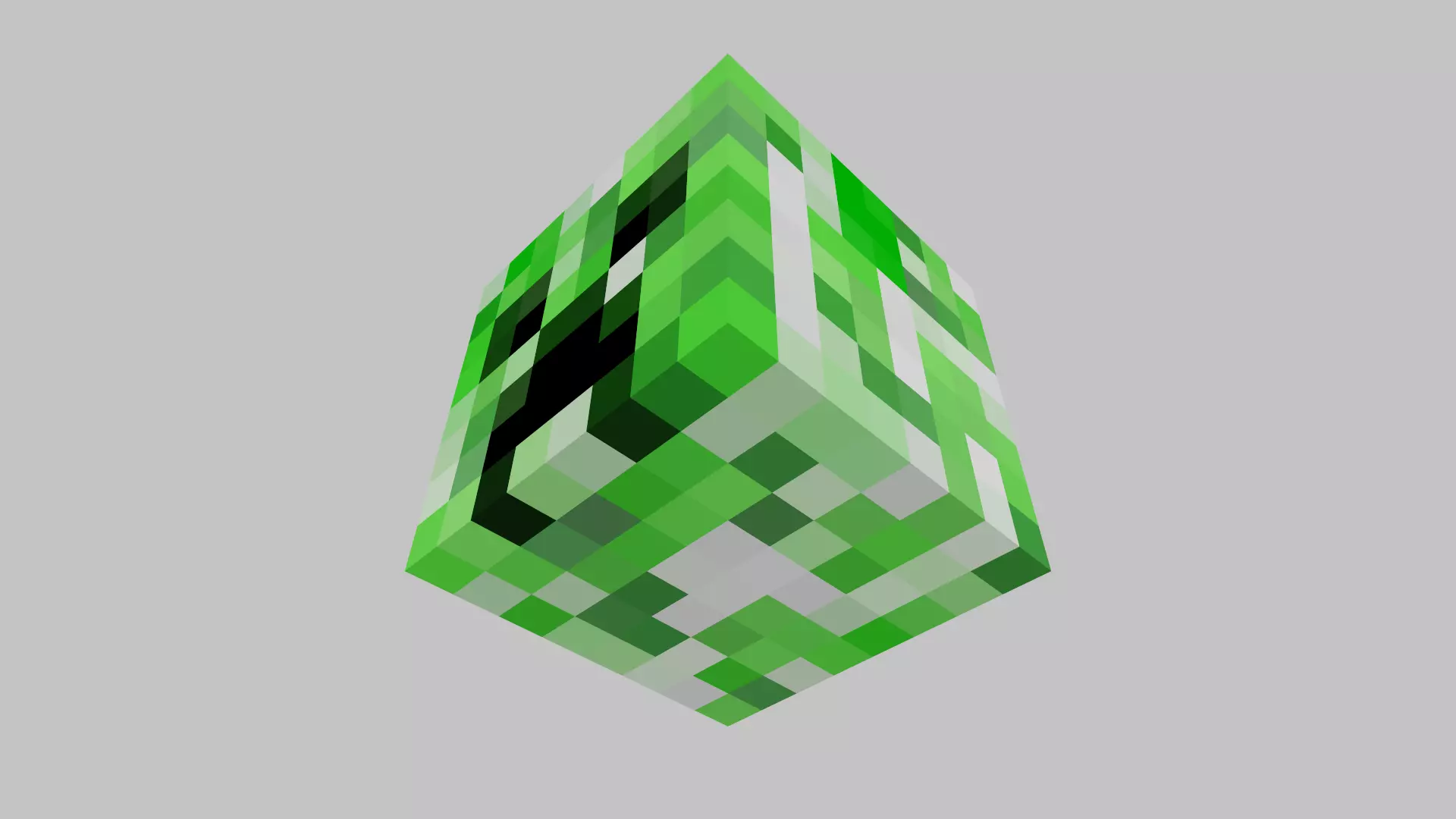 MineCraft creeper head Low-poly 3D model_19