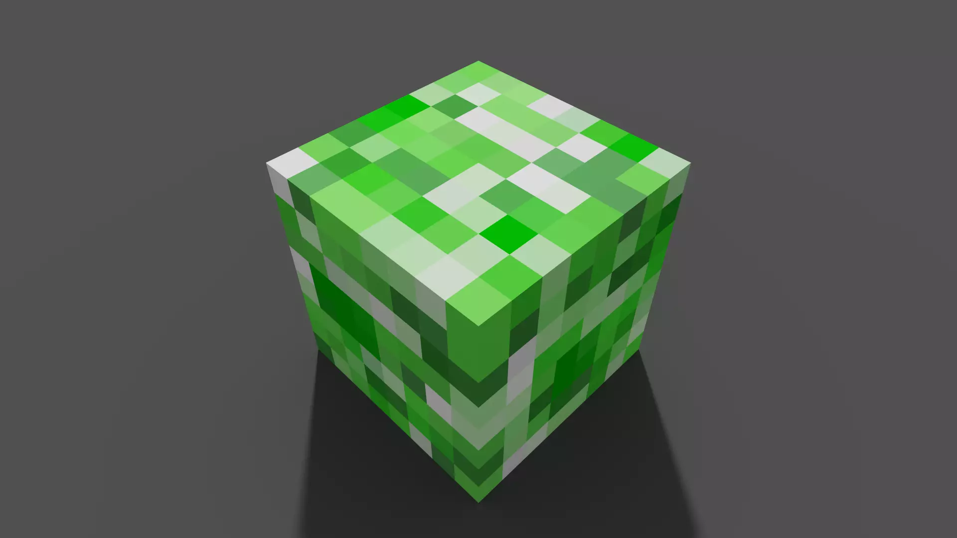 MineCraft creeper head Low-poly 3D model_23