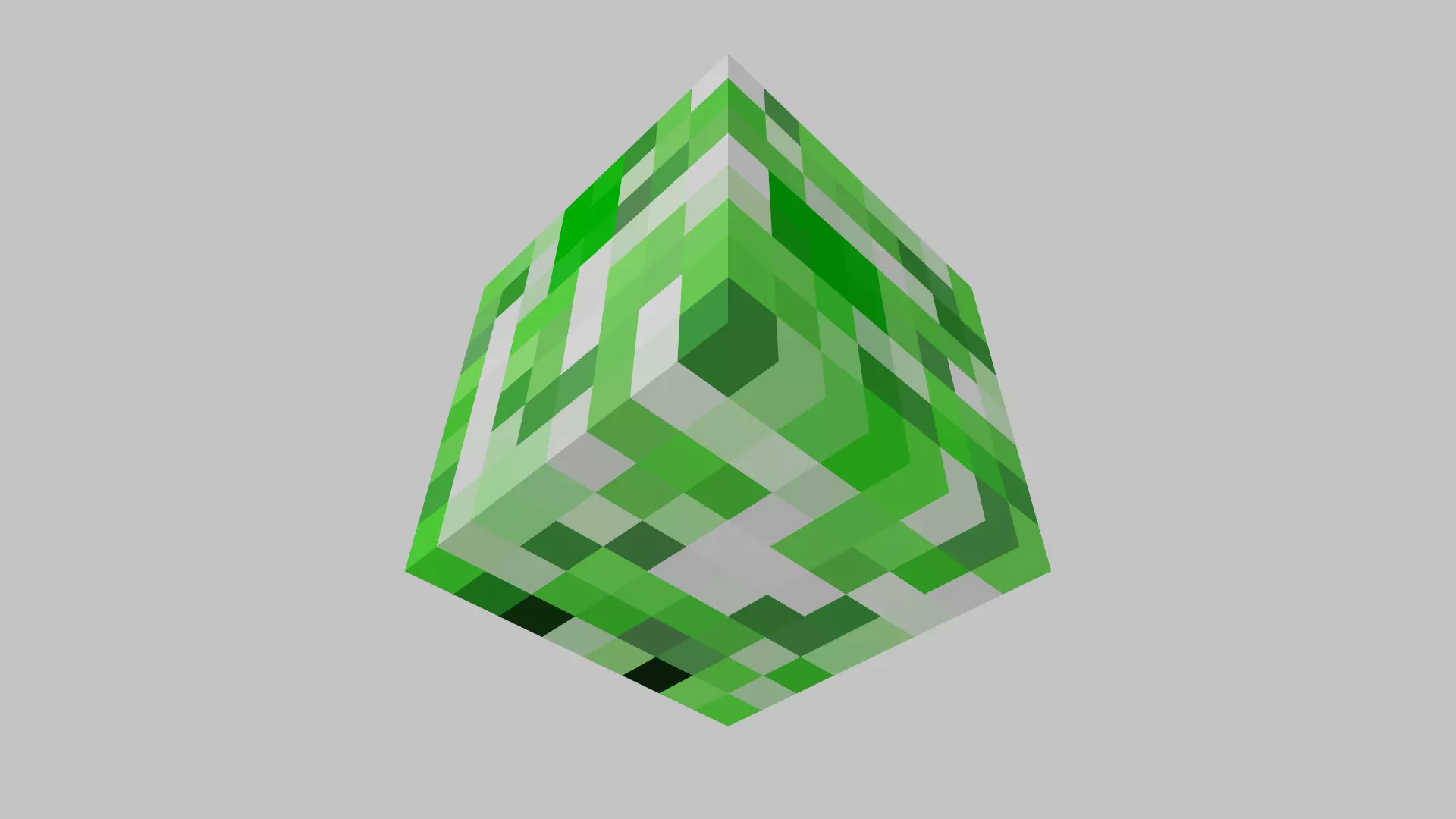 MineCraft creeper head Low-poly 3D model_9