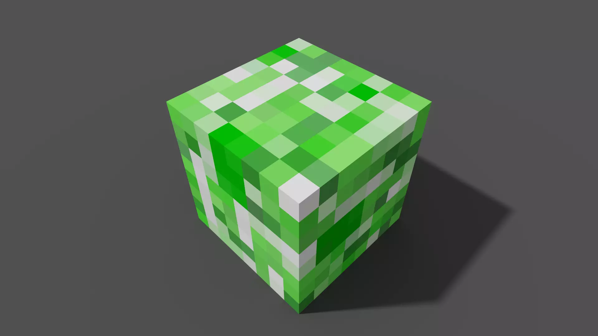 MineCraft creeper head Low-poly 3D model_22