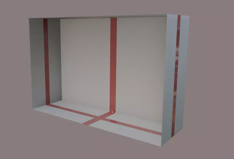 2-5D fighting game training stage-low poly Arena with textures Low-poly 3D model_1