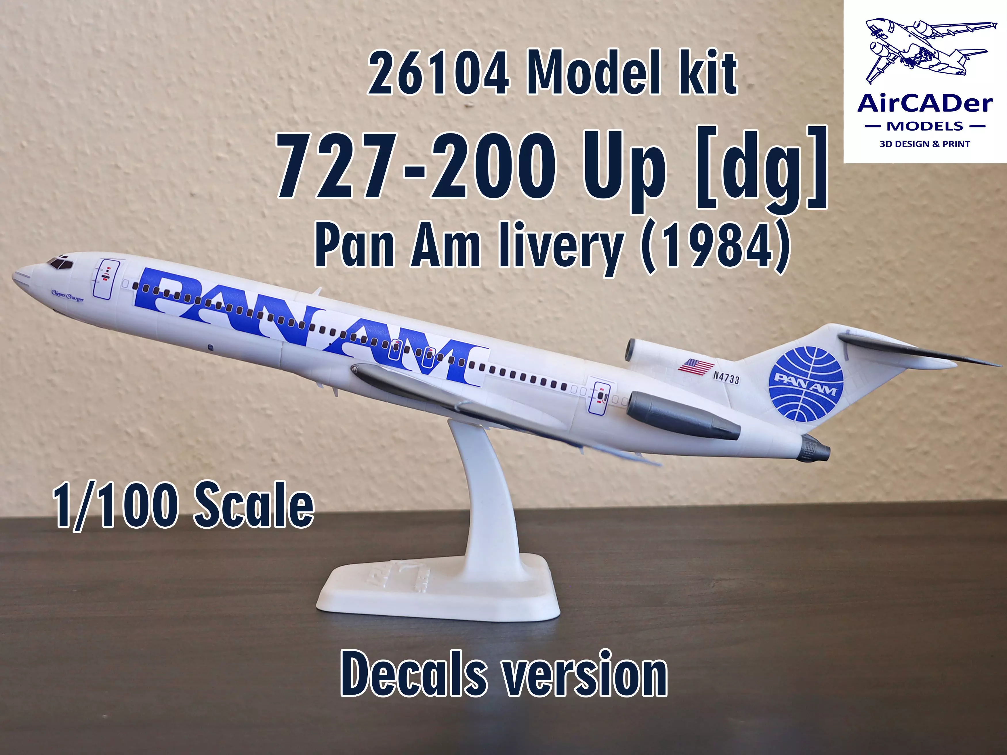 26104 Model kit Boeing 727-200 Up dg 3D print model