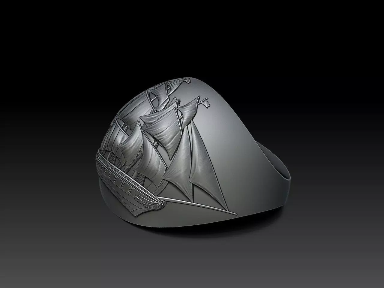 Door Stopper with Sailing Ship Decoration 3D print model_6