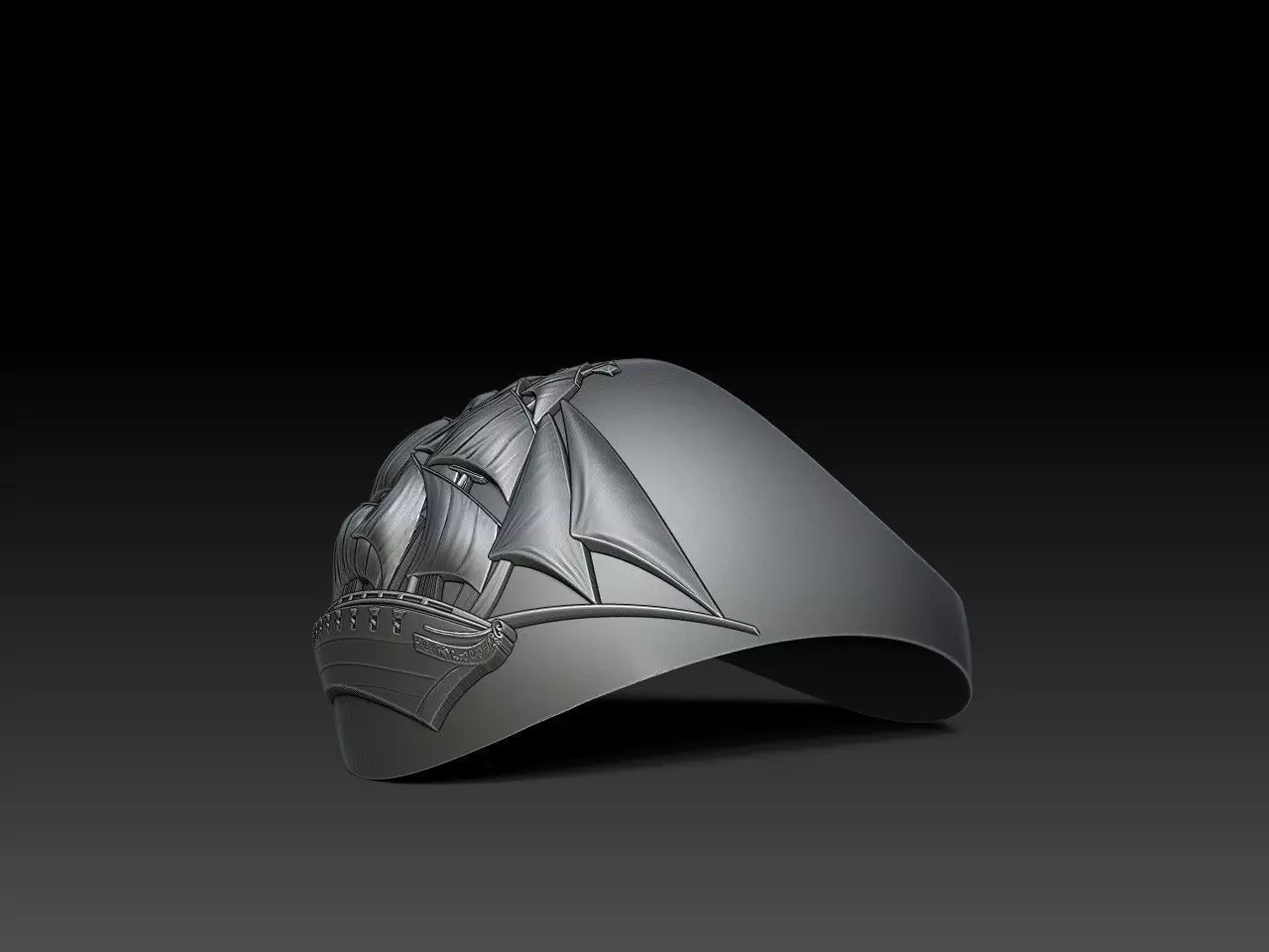 Door Stopper with Sailing Ship Decoration 3D print model_4