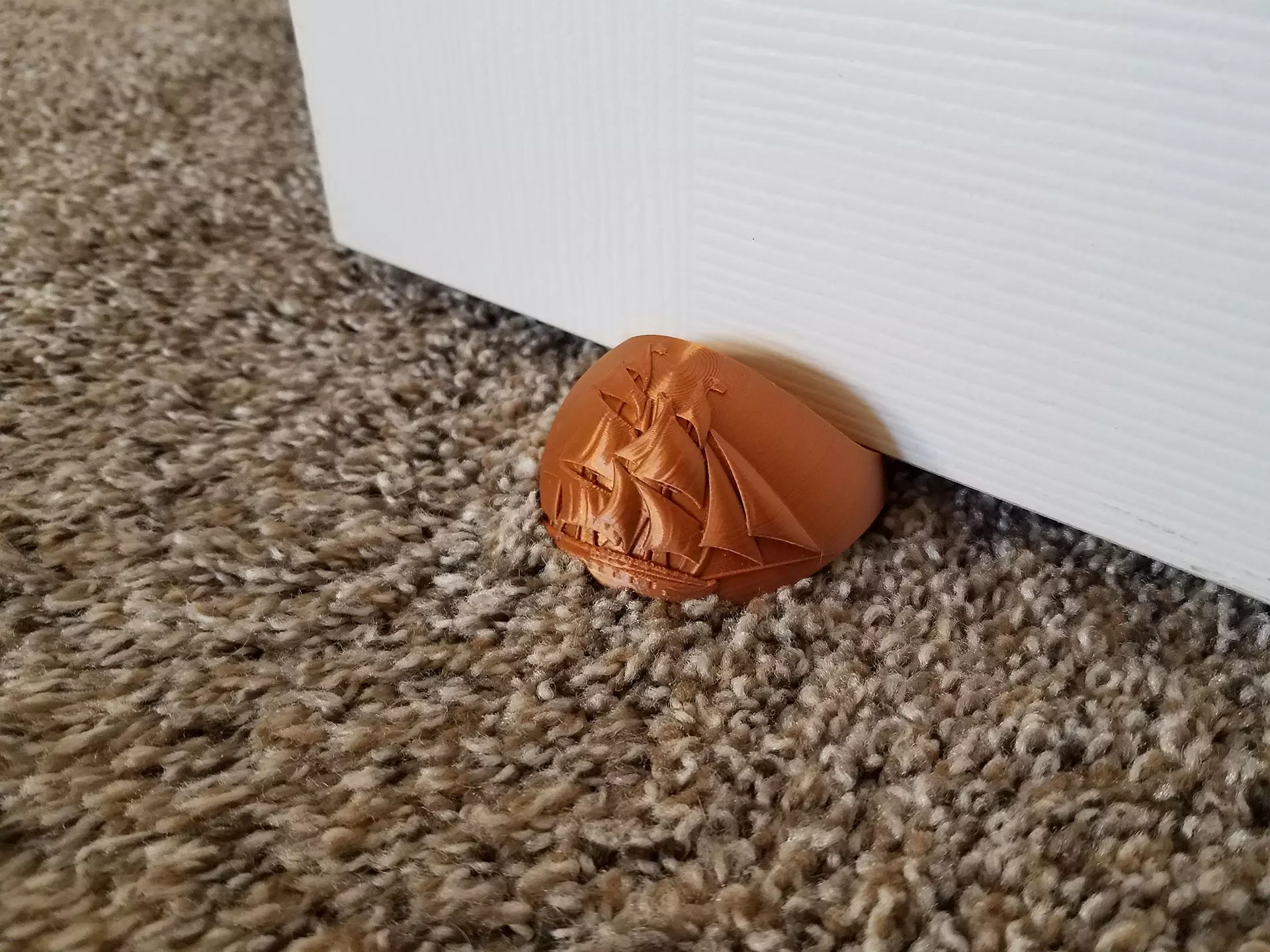 Door Stopper with Sailing Ship Decoration 3D print model_12