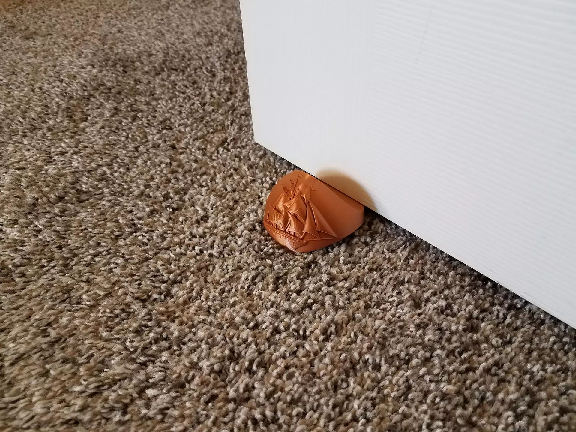 Door Stopper with Sailing Ship Decoration 3D print model_14