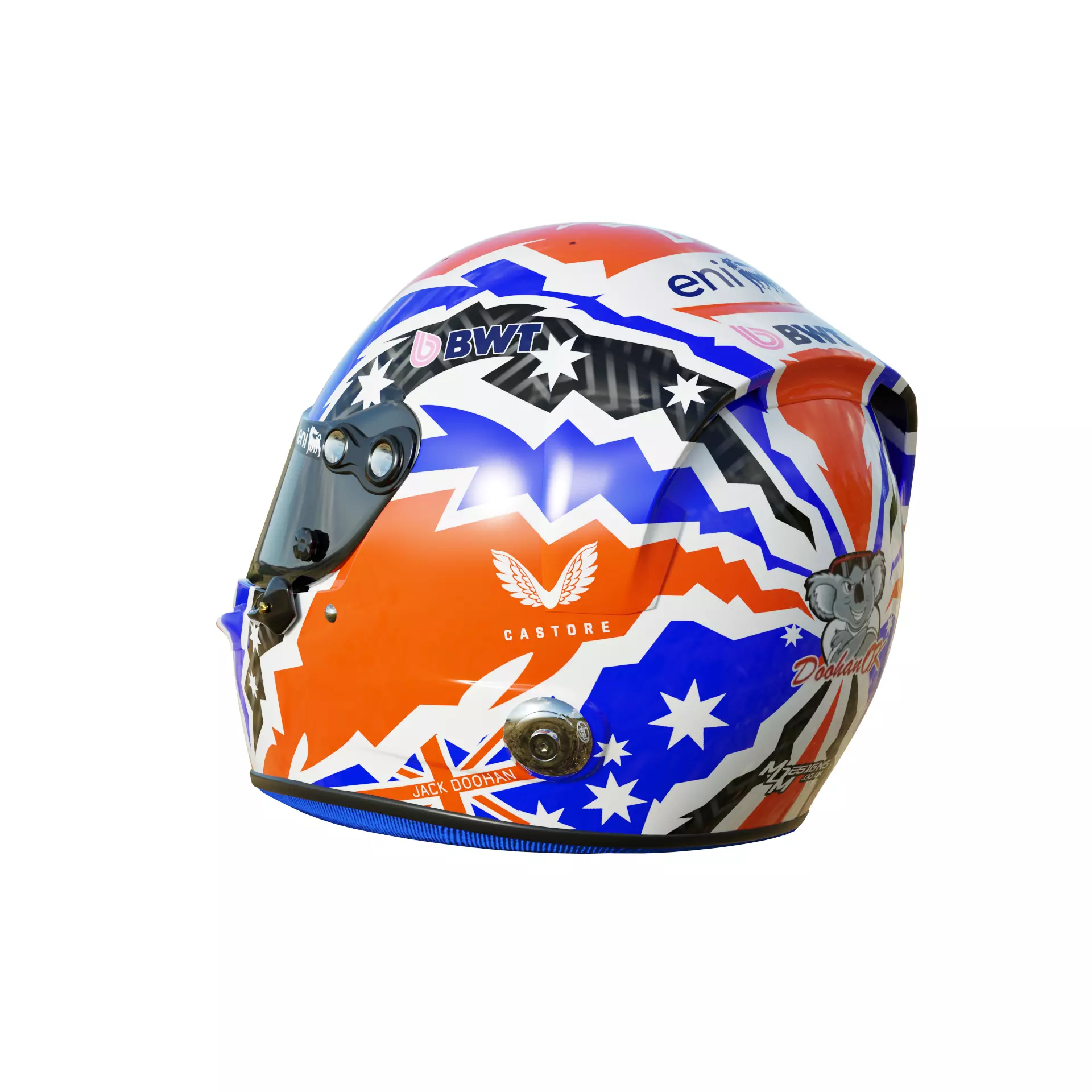 F1 Jack Doohan Helmet 2025 3D model_8