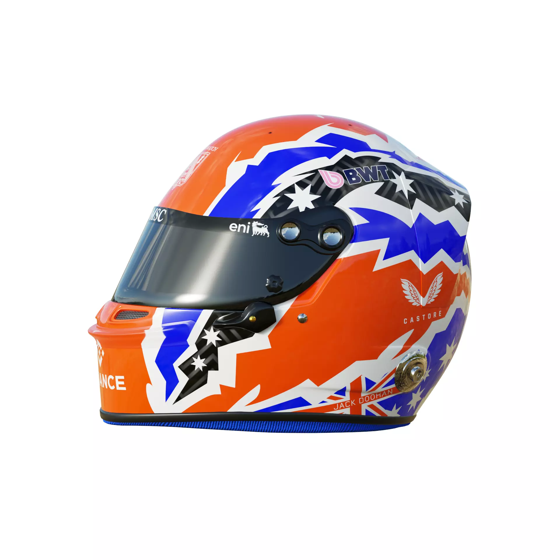 F1 Jack Doohan Helmet 2025 3D model_4