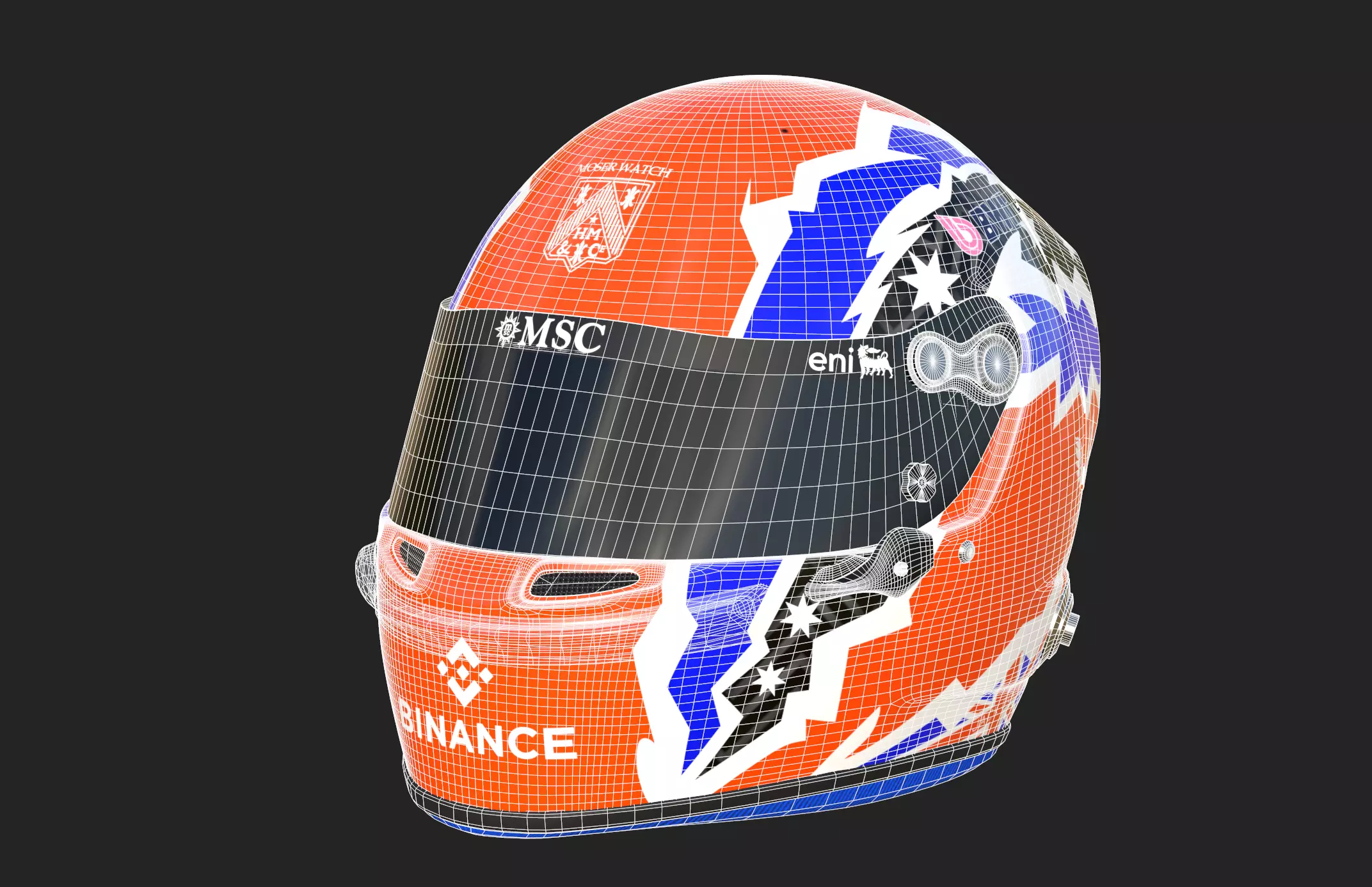 F1 Jack Doohan Helmet 2025 3D model_12