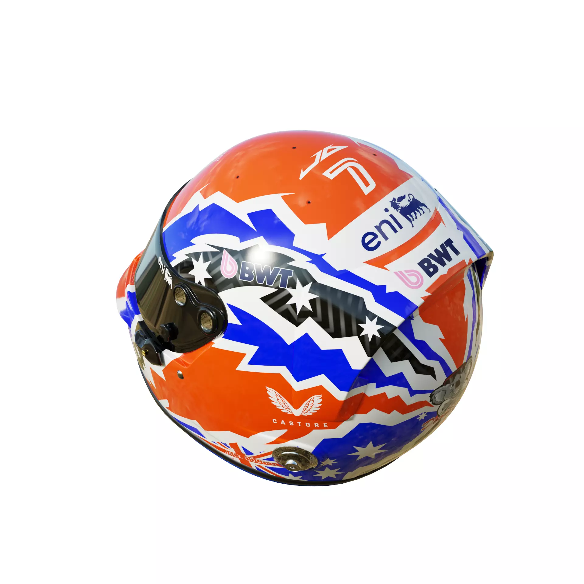 F1 Jack Doohan Helmet 2025 3D model_9