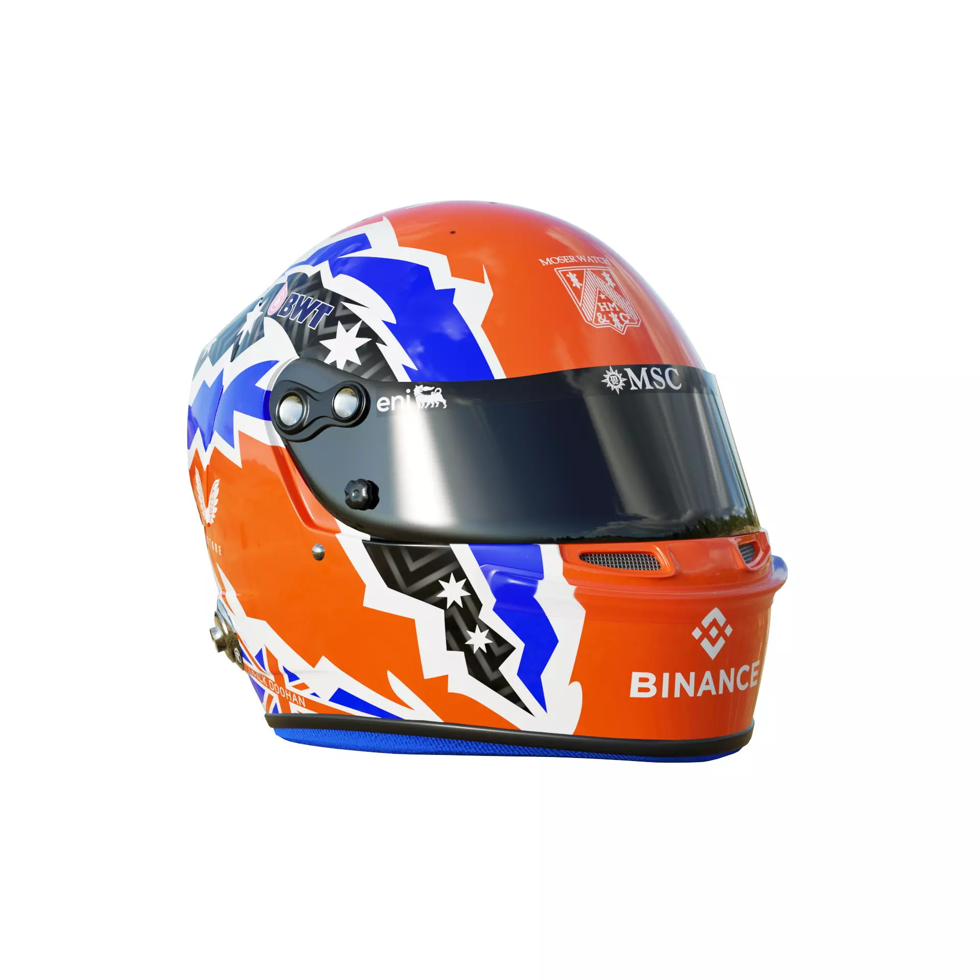F1 Jack Doohan Helmet 2025 3D model_3