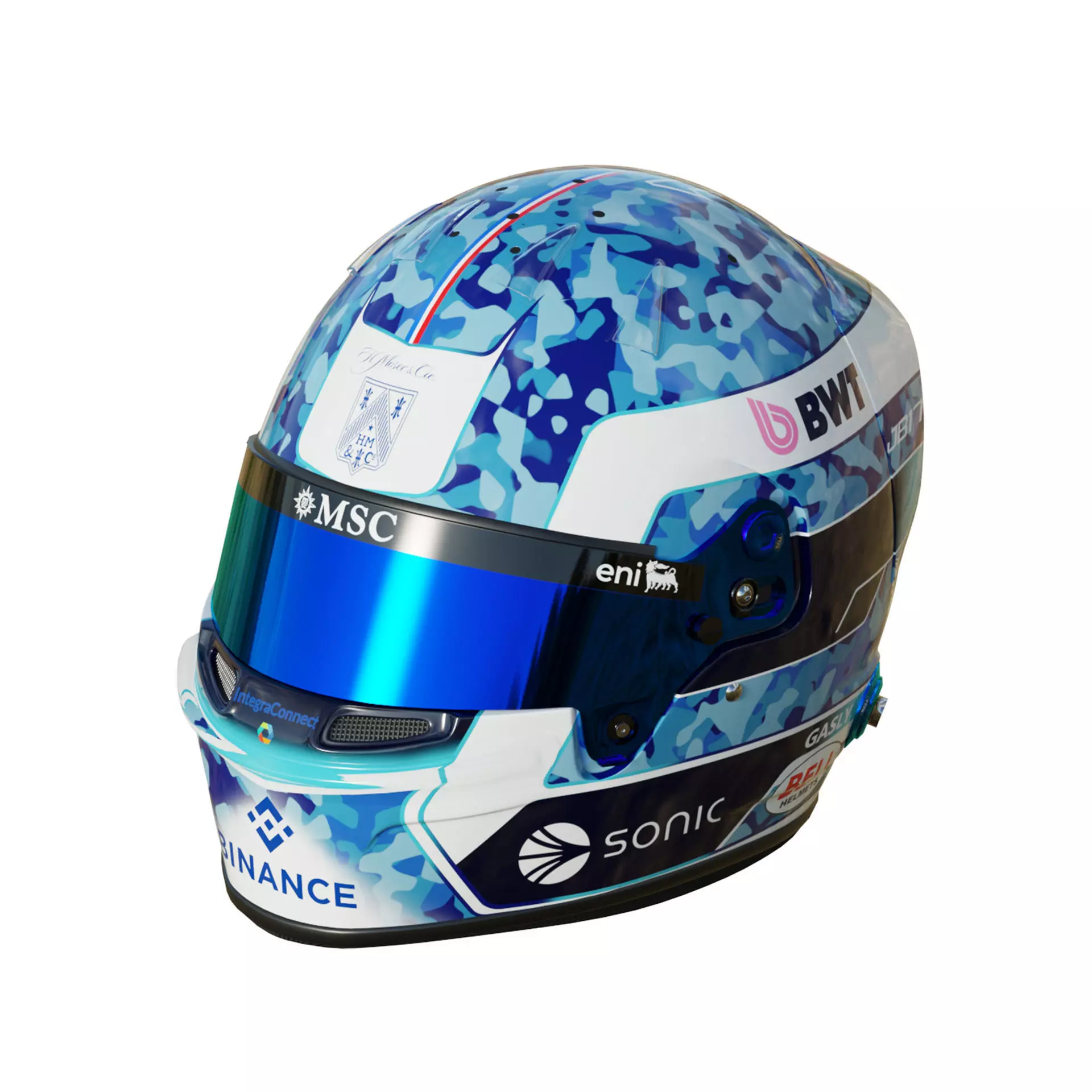 F1 Pierre Gasly Helmet 2025 3D model_9