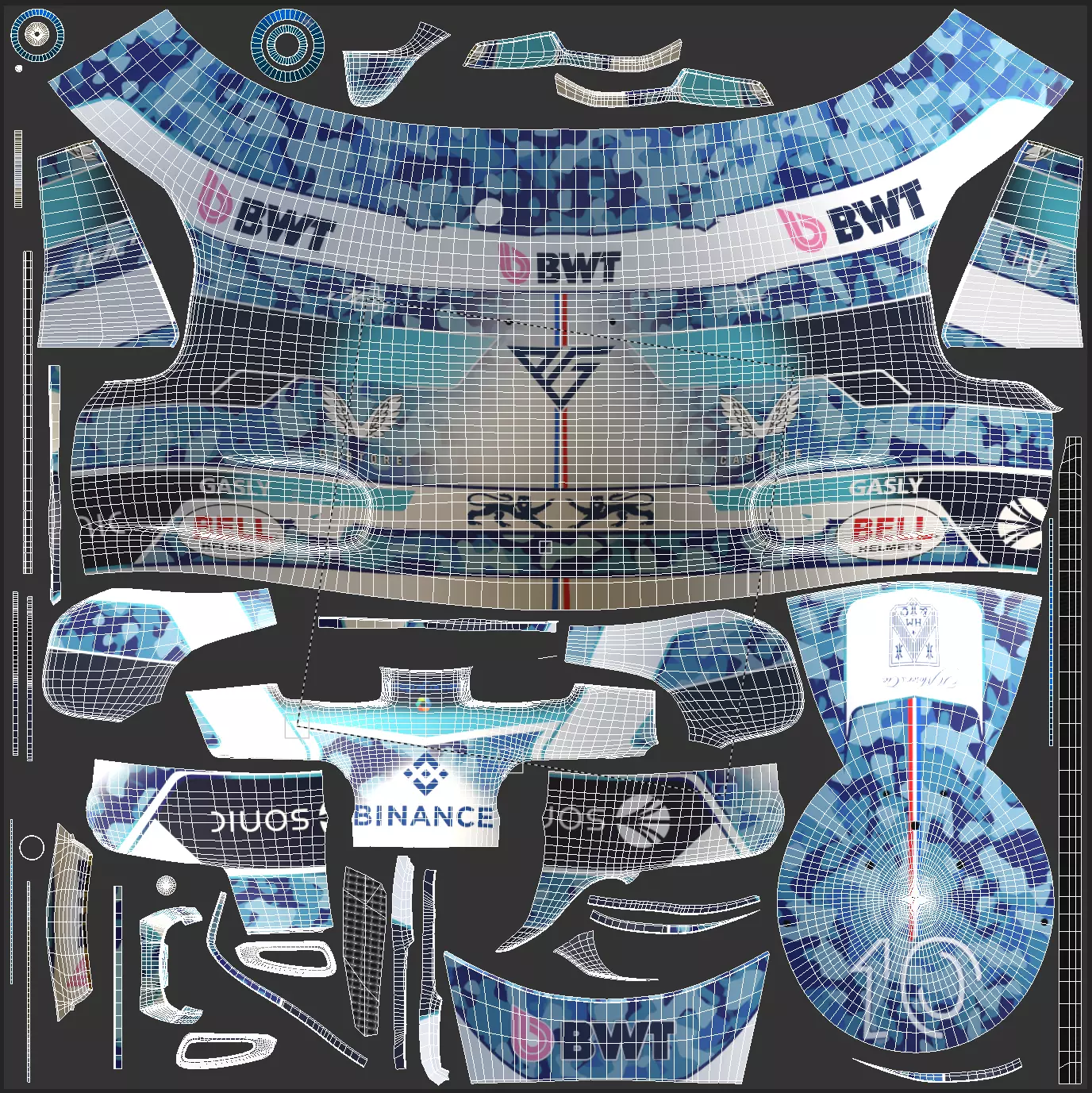 F1 Pierre Gasly Helmet 2025 3D model_16