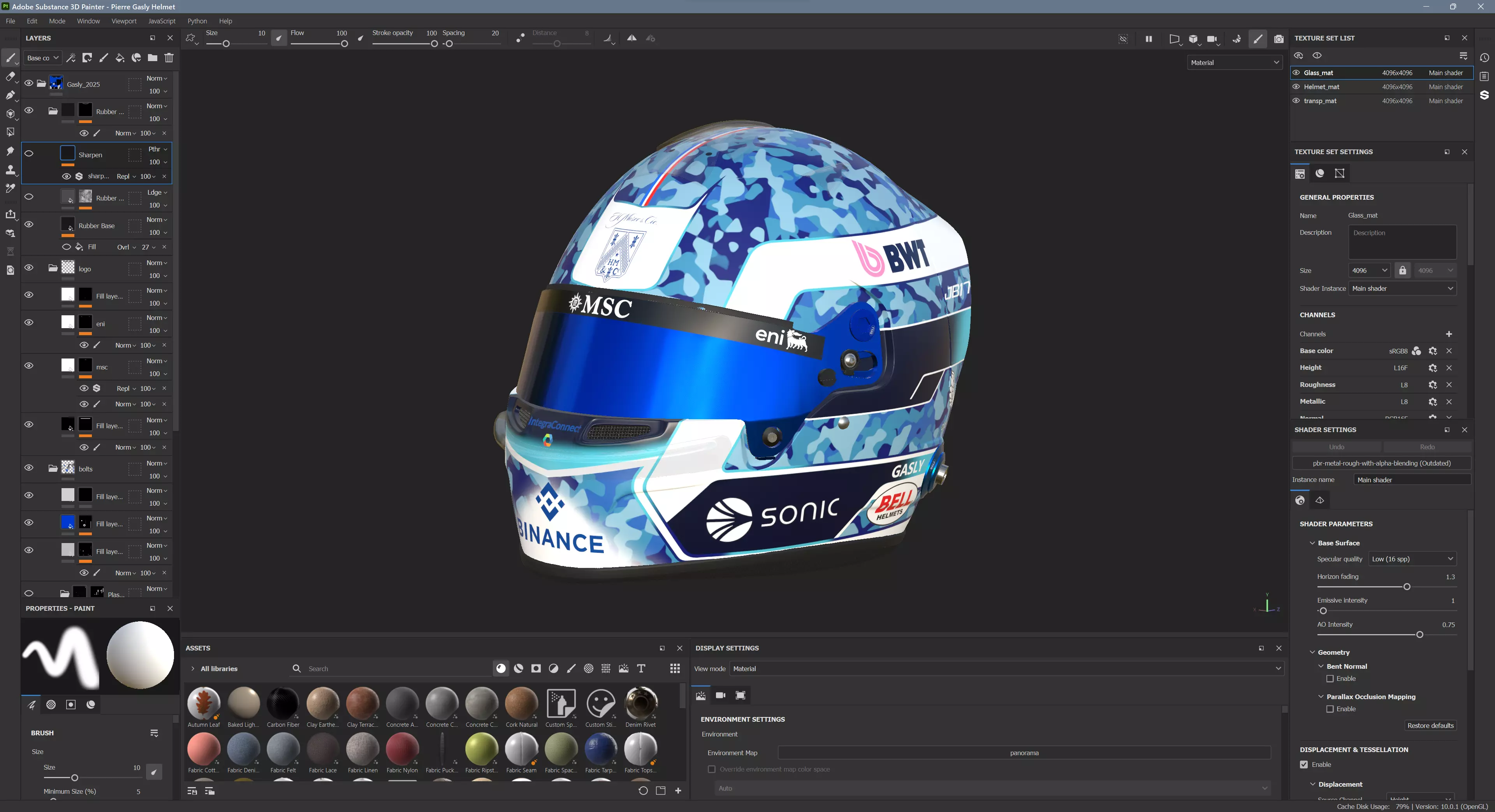 F1 Pierre Gasly Helmet 2025 3D model_13