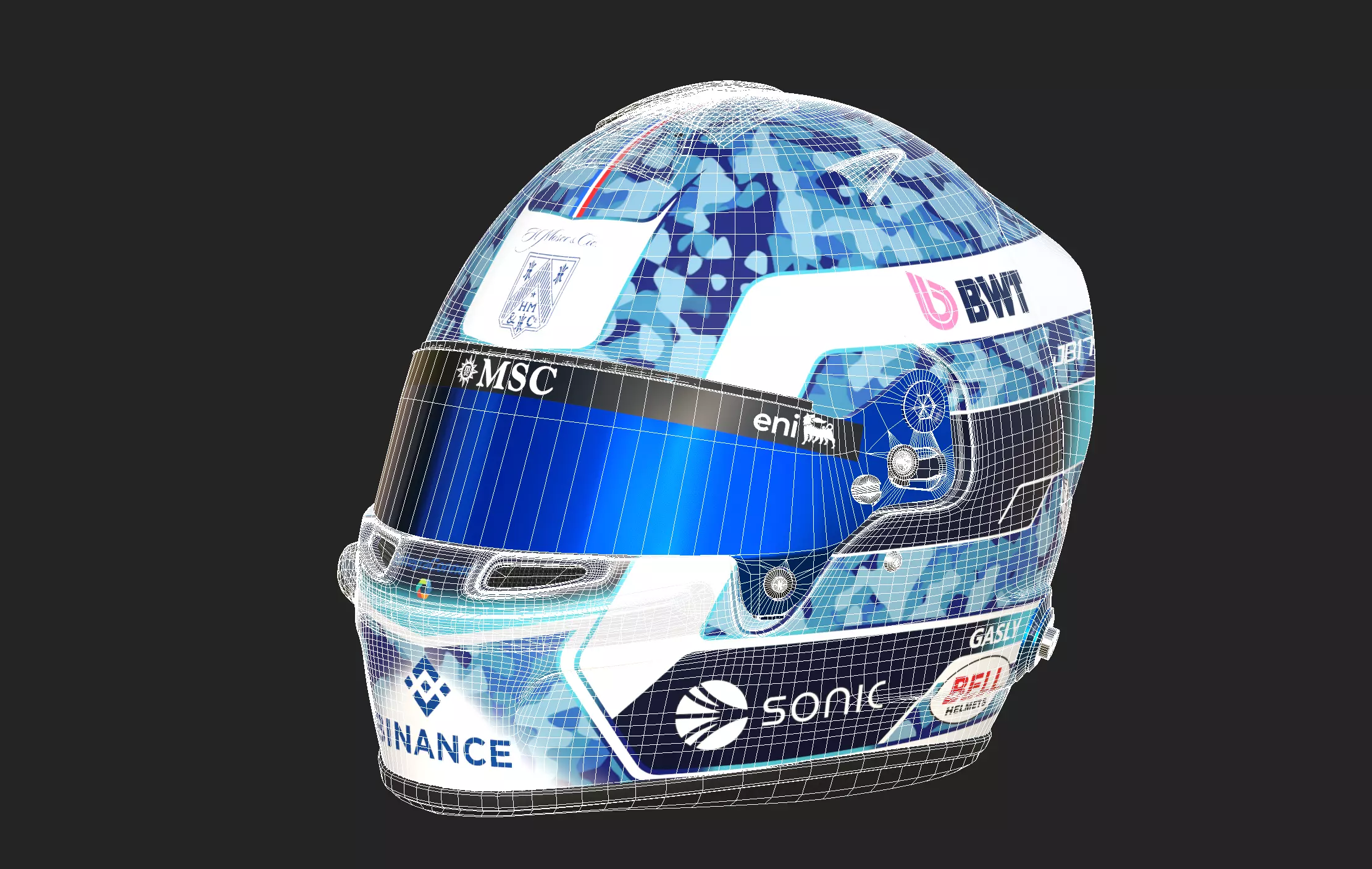 F1 Pierre Gasly Helmet 2025 3D model_14