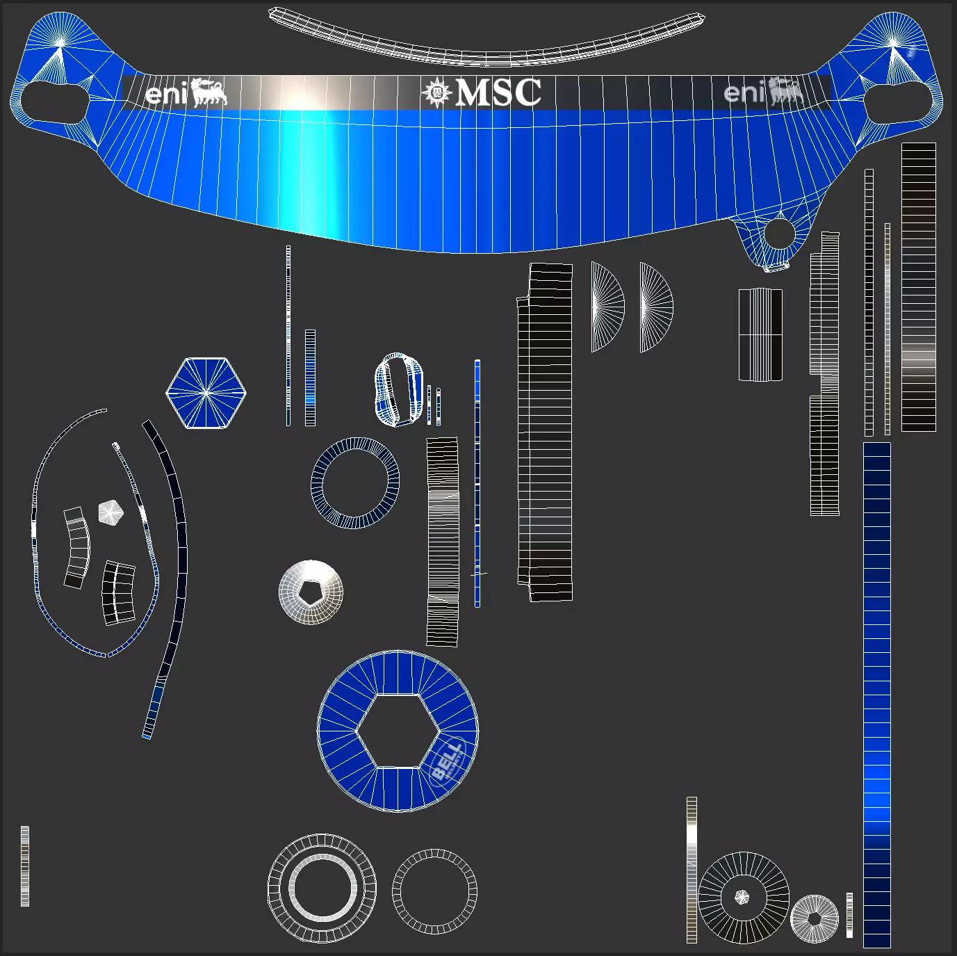 F1 Pierre Gasly Helmet 2025 3D model_17