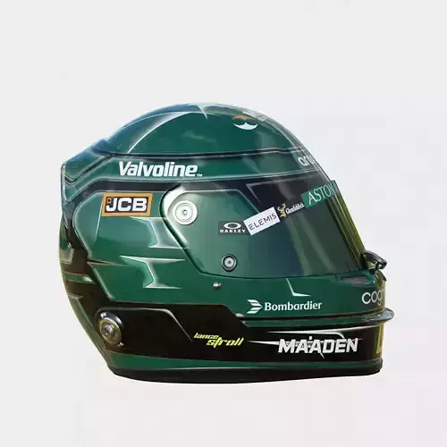 F1 Lance Stroll Helmet 2025 3D model 7