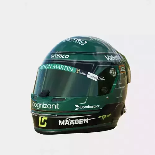 F1 Lance Stroll Helmet 2025 3D model 2