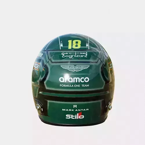 F1 Lance Stroll Helmet 2025 3D model 5