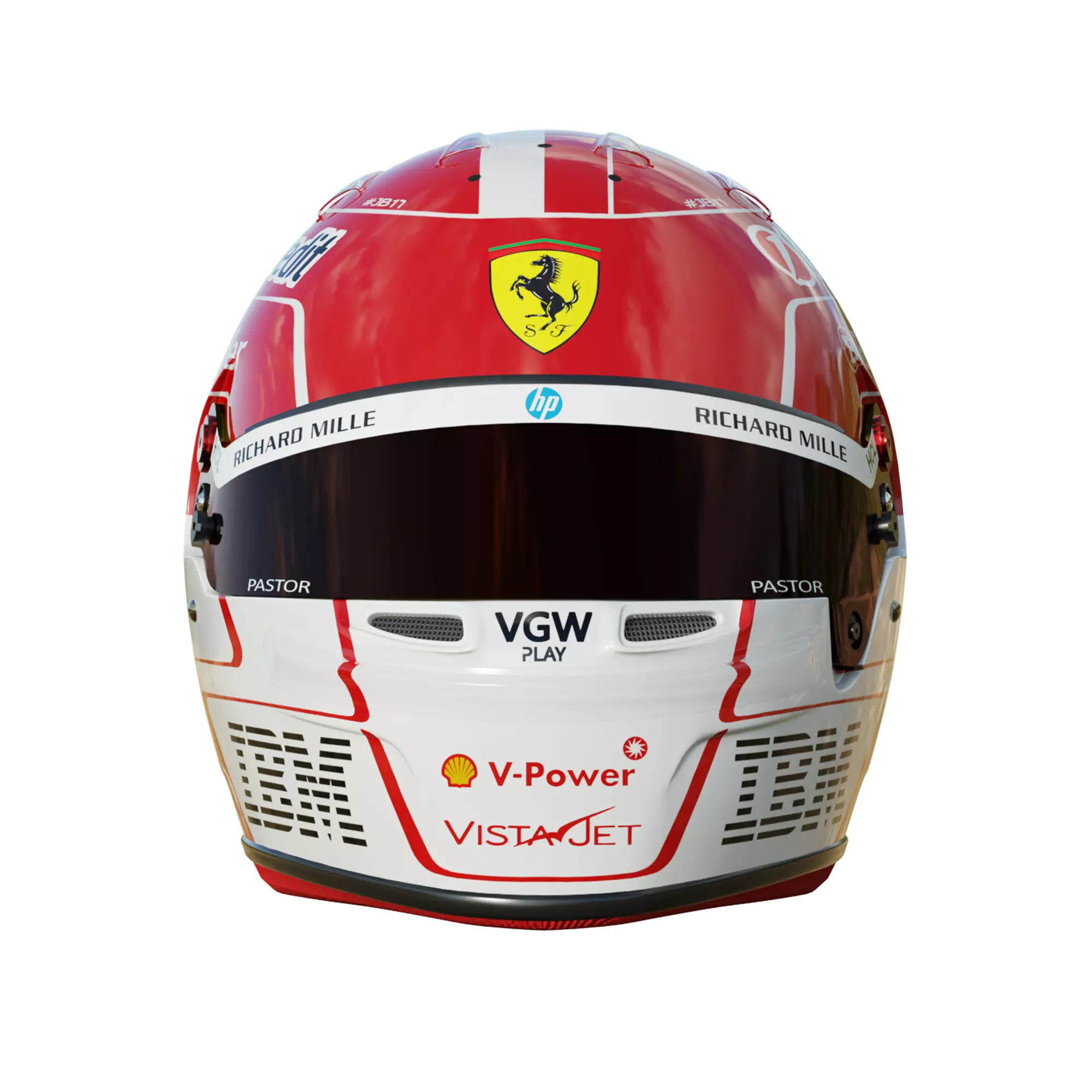 F1 Charles Leclerc Helmet 2025 3D model_8
