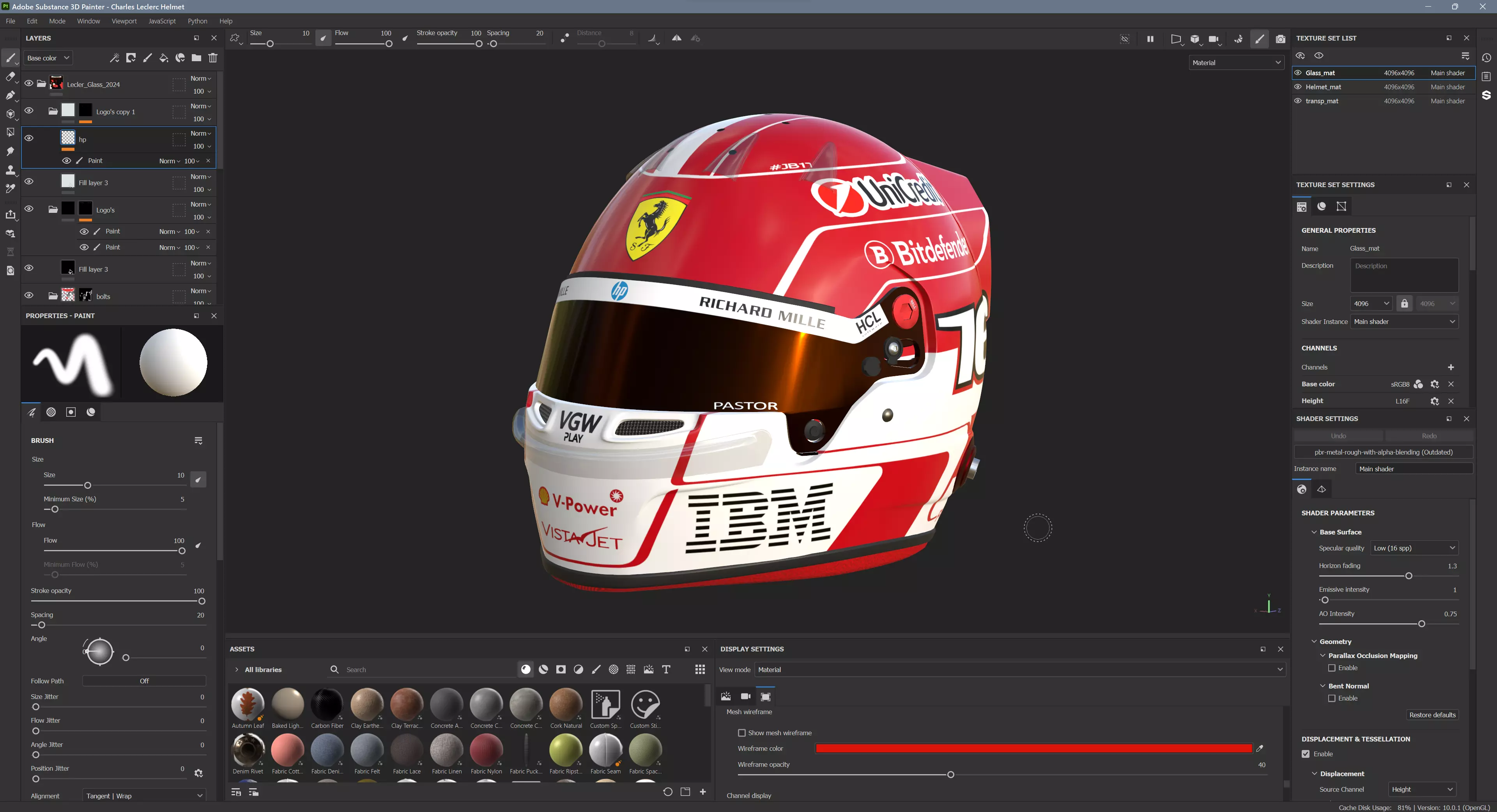 F1 Charles Leclerc Helmet 2025 3D model_13