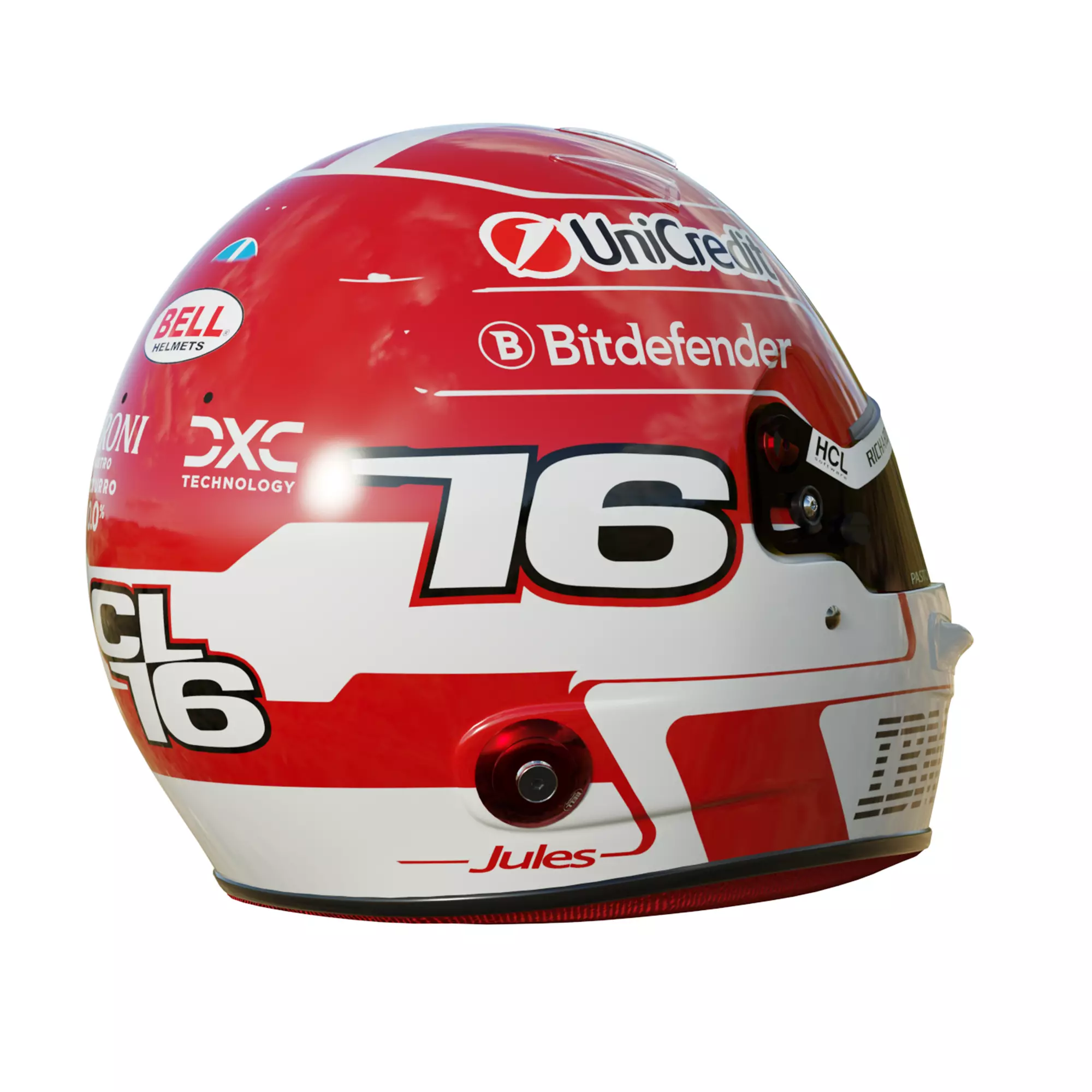 F1 Charles Leclerc Helmet 2025 3D model_5