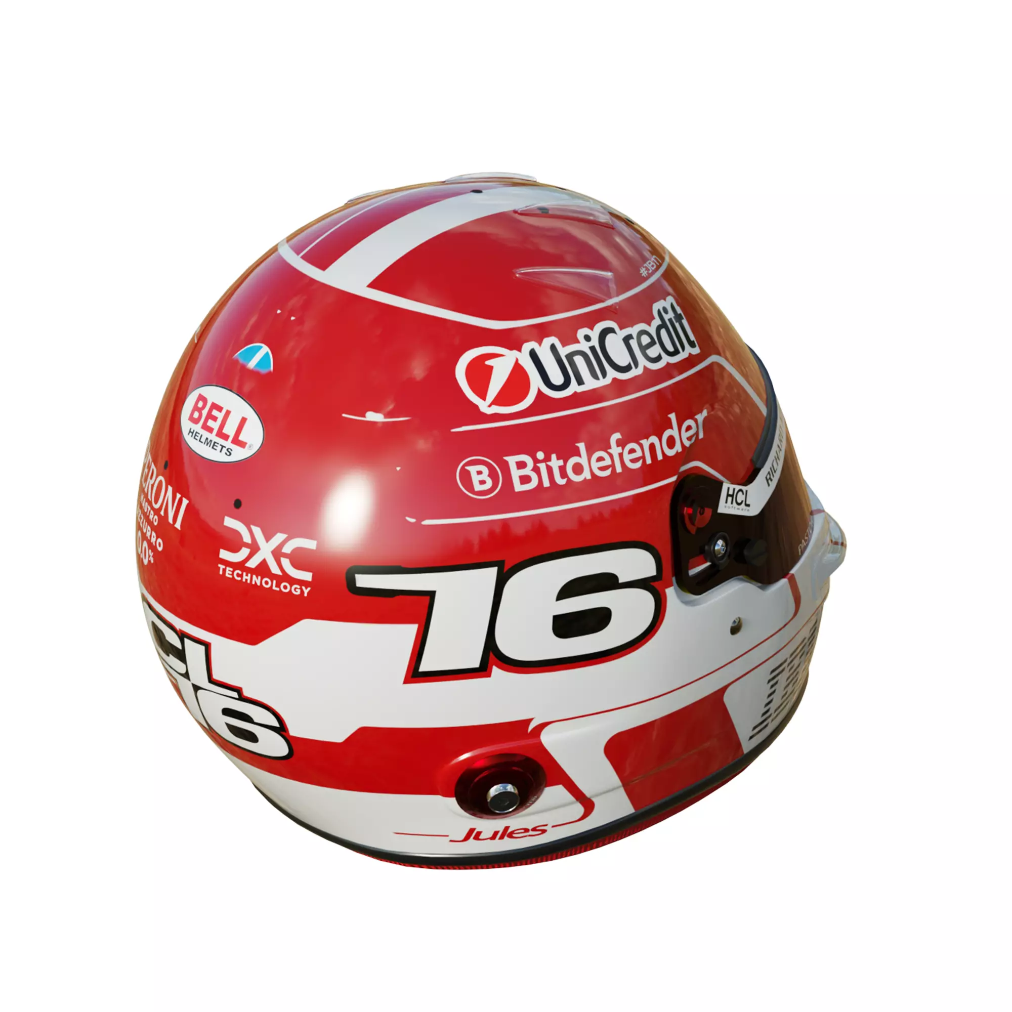 F1 Charles Leclerc Helmet 2025 3D model_11