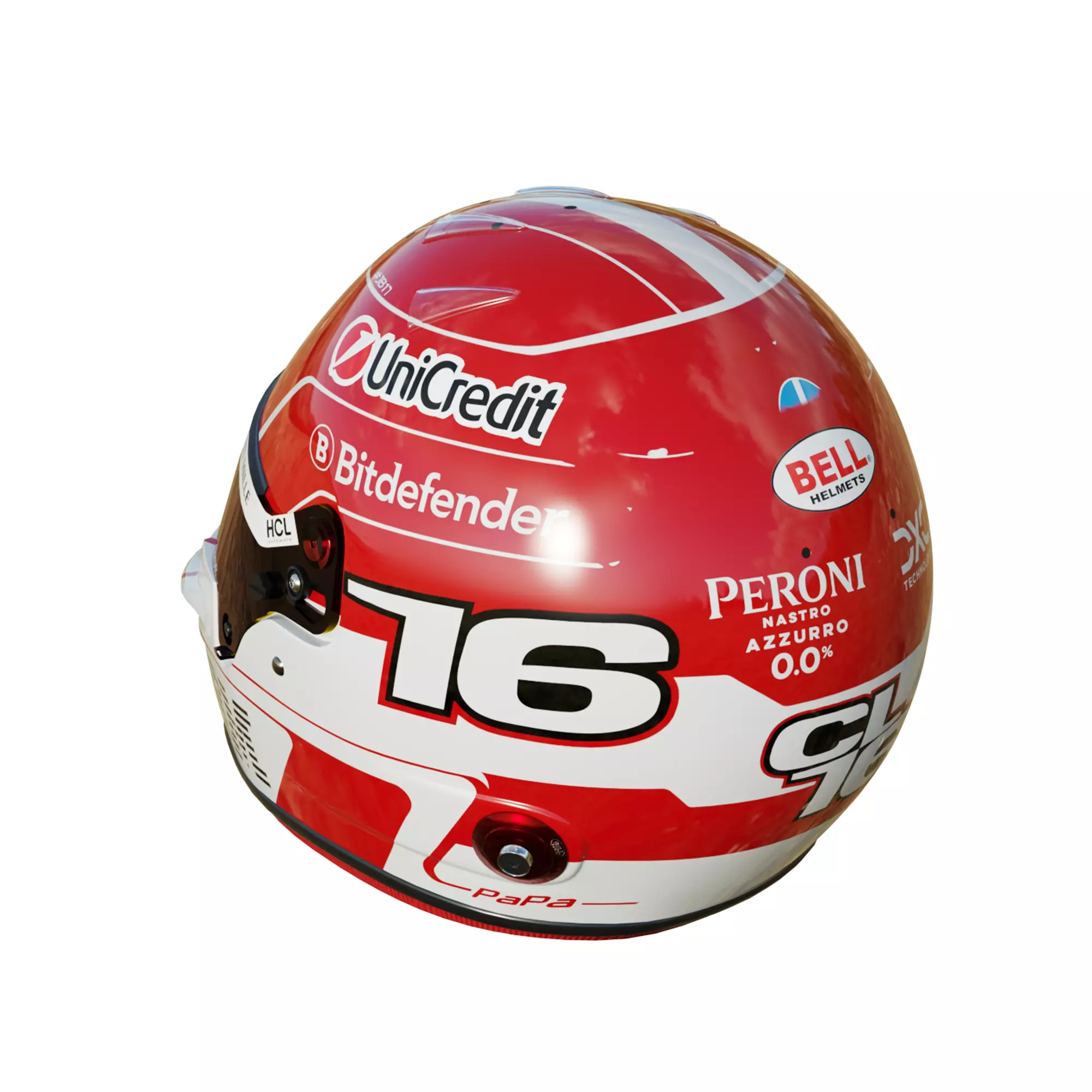 F1 Charles Leclerc Helmet 2025 3D model_10