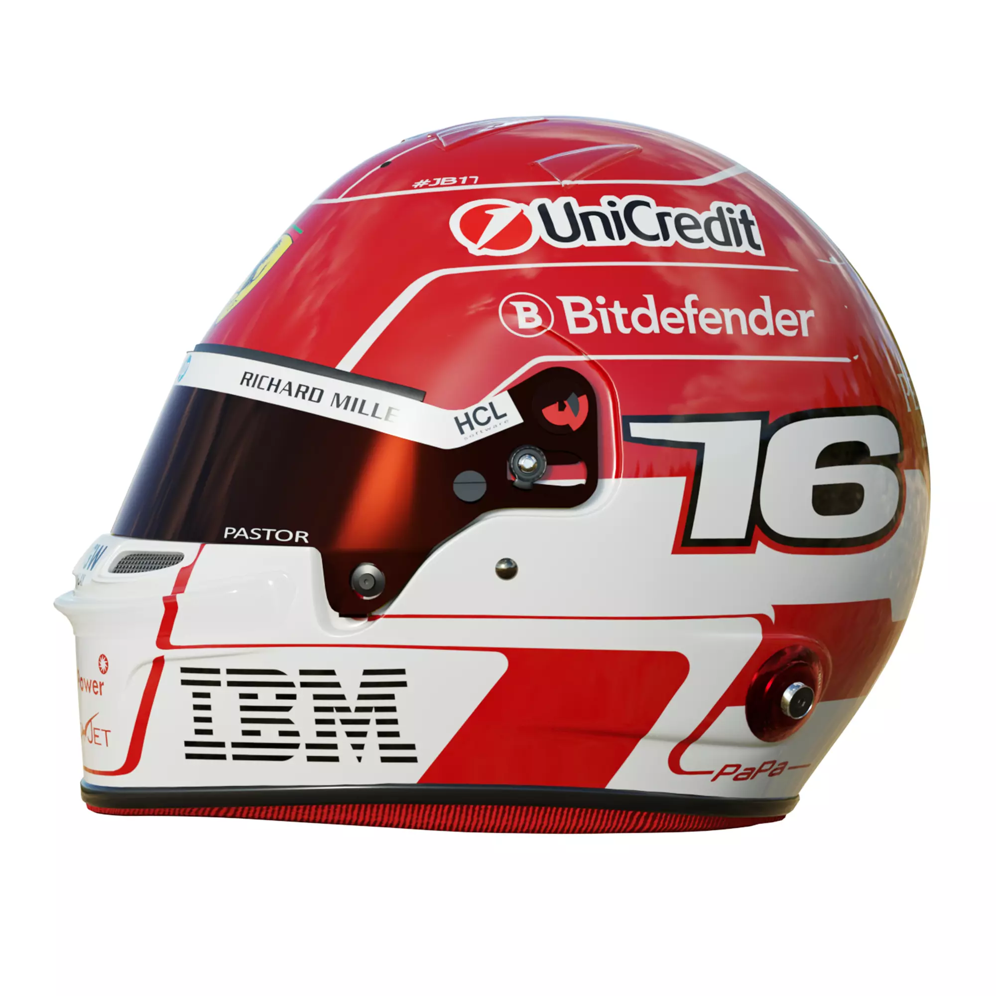 F1 Charles Leclerc Helmet 2025 3D model_2