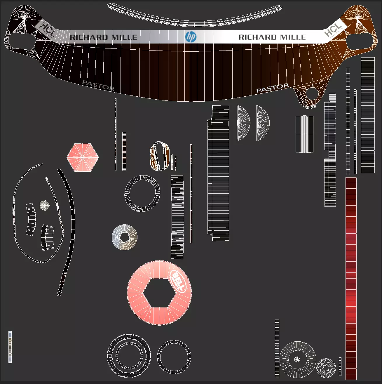 F1 Charles Leclerc Helmet 2025 3D model_17