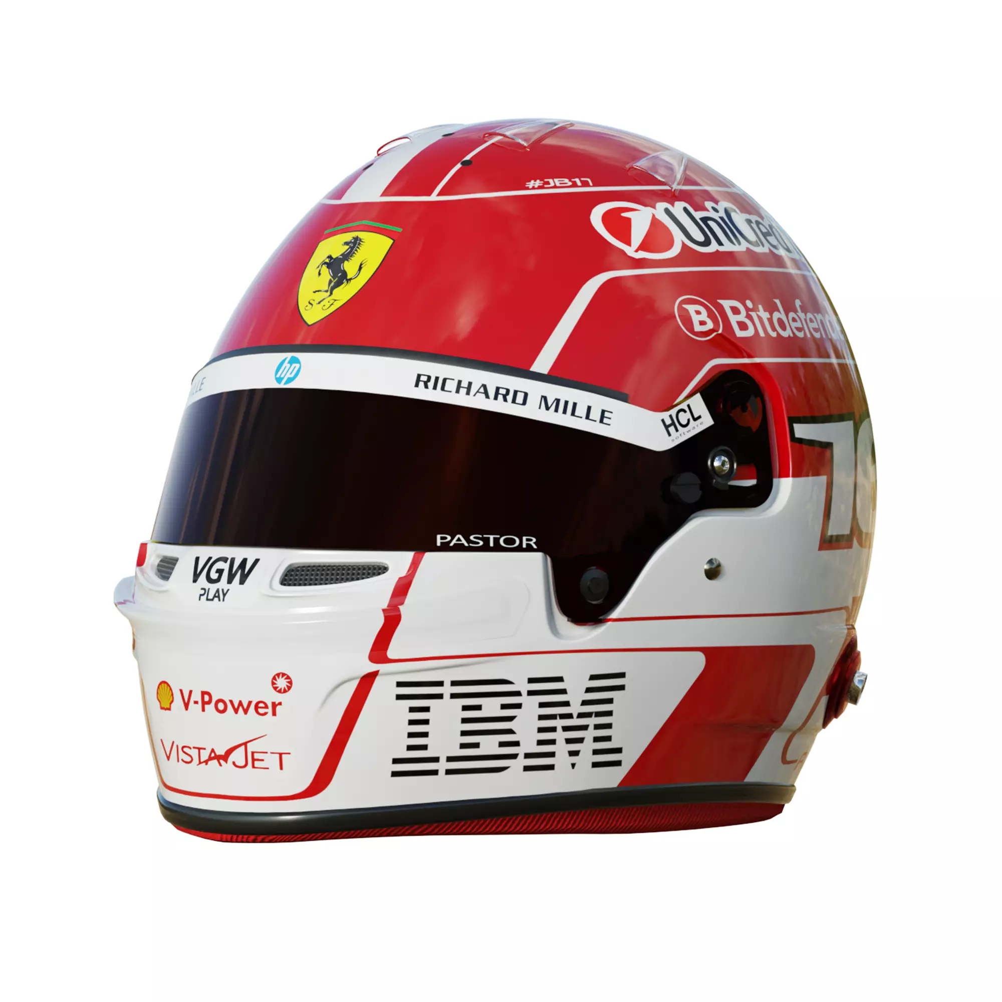 F1 Charles Leclerc Helmet 2025 3D model_1