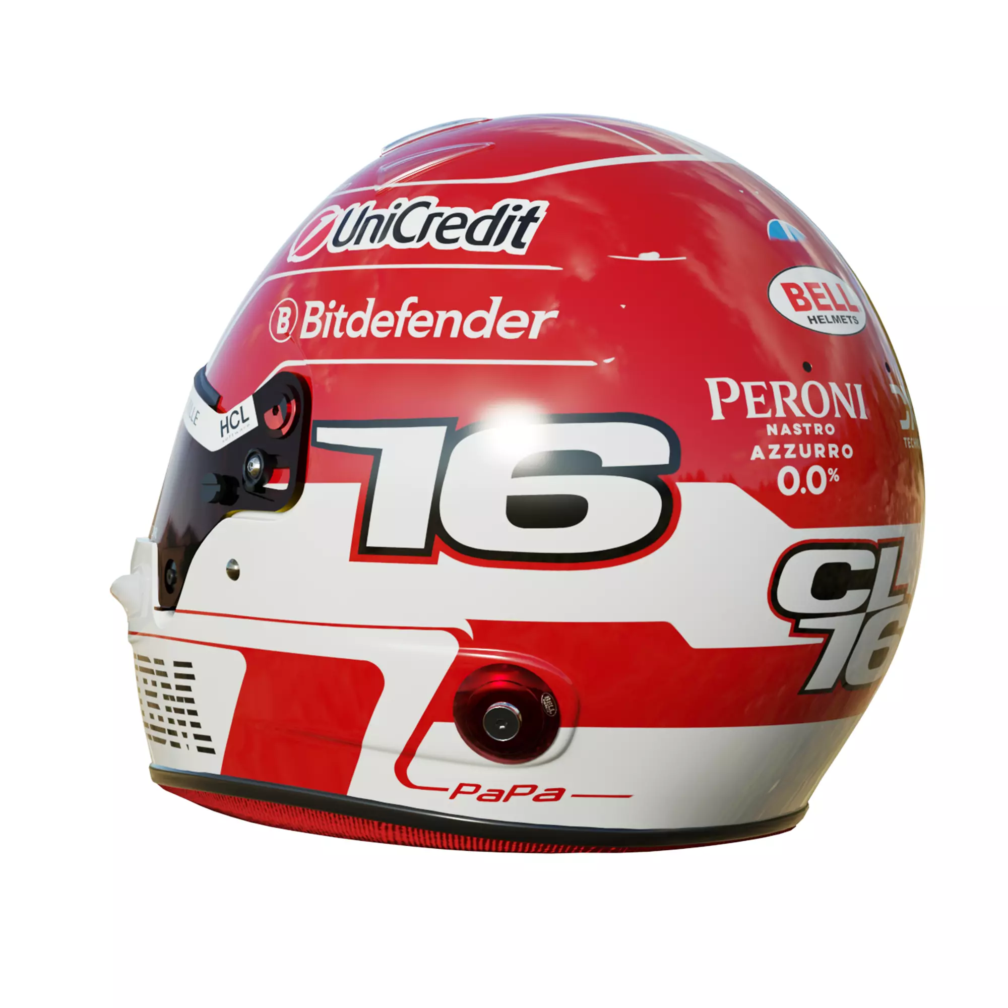 F1 Charles Leclerc Helmet 2025 3D model_3