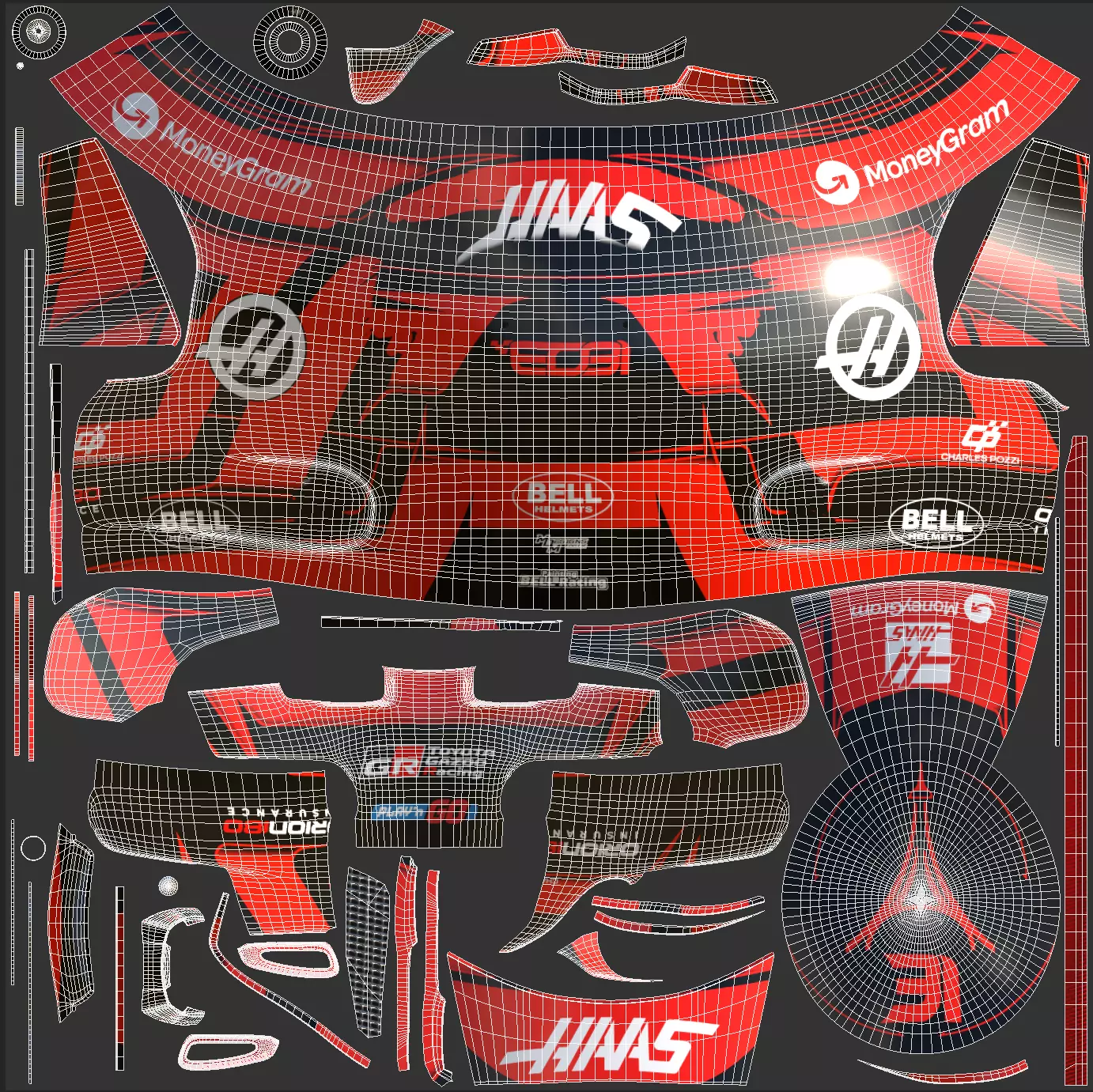 F1 Esteban Ocon Helmet 2025  3D model_16