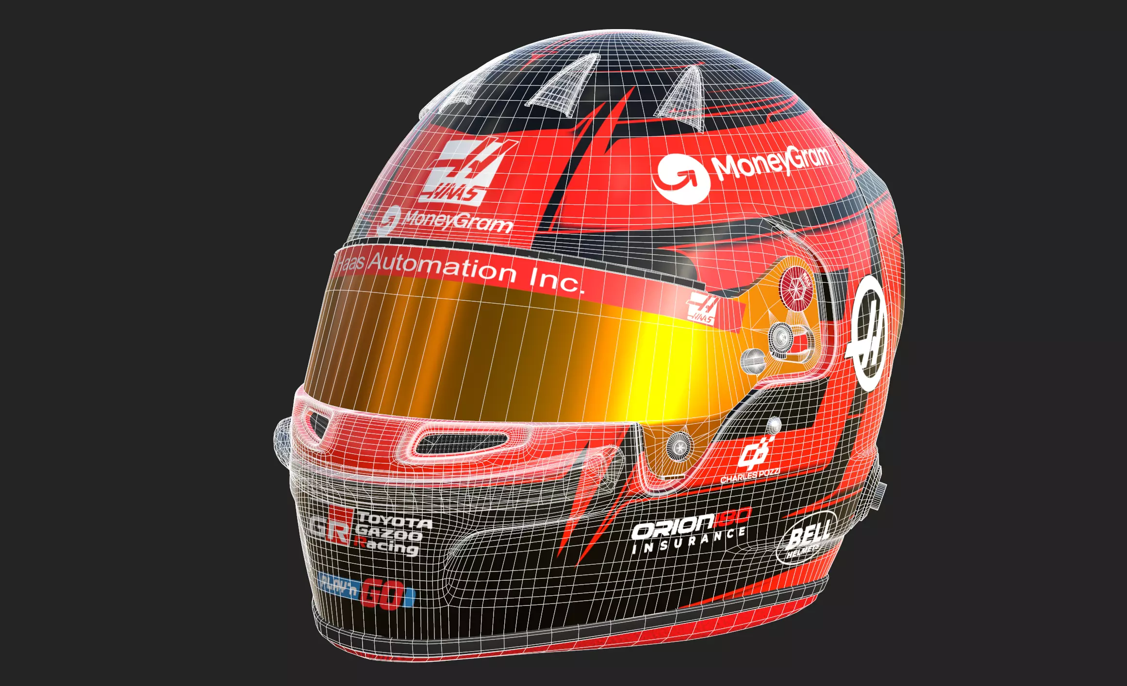 F1 Esteban Ocon Helmet 2025  3D model_14