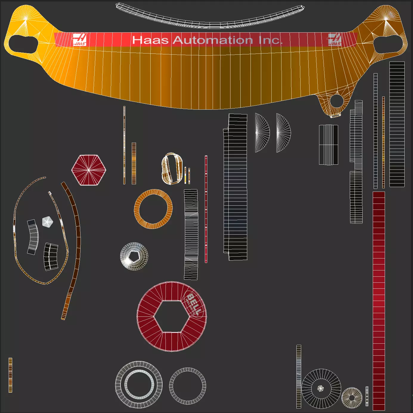F1 Esteban Ocon Helmet 2025  3D model_17