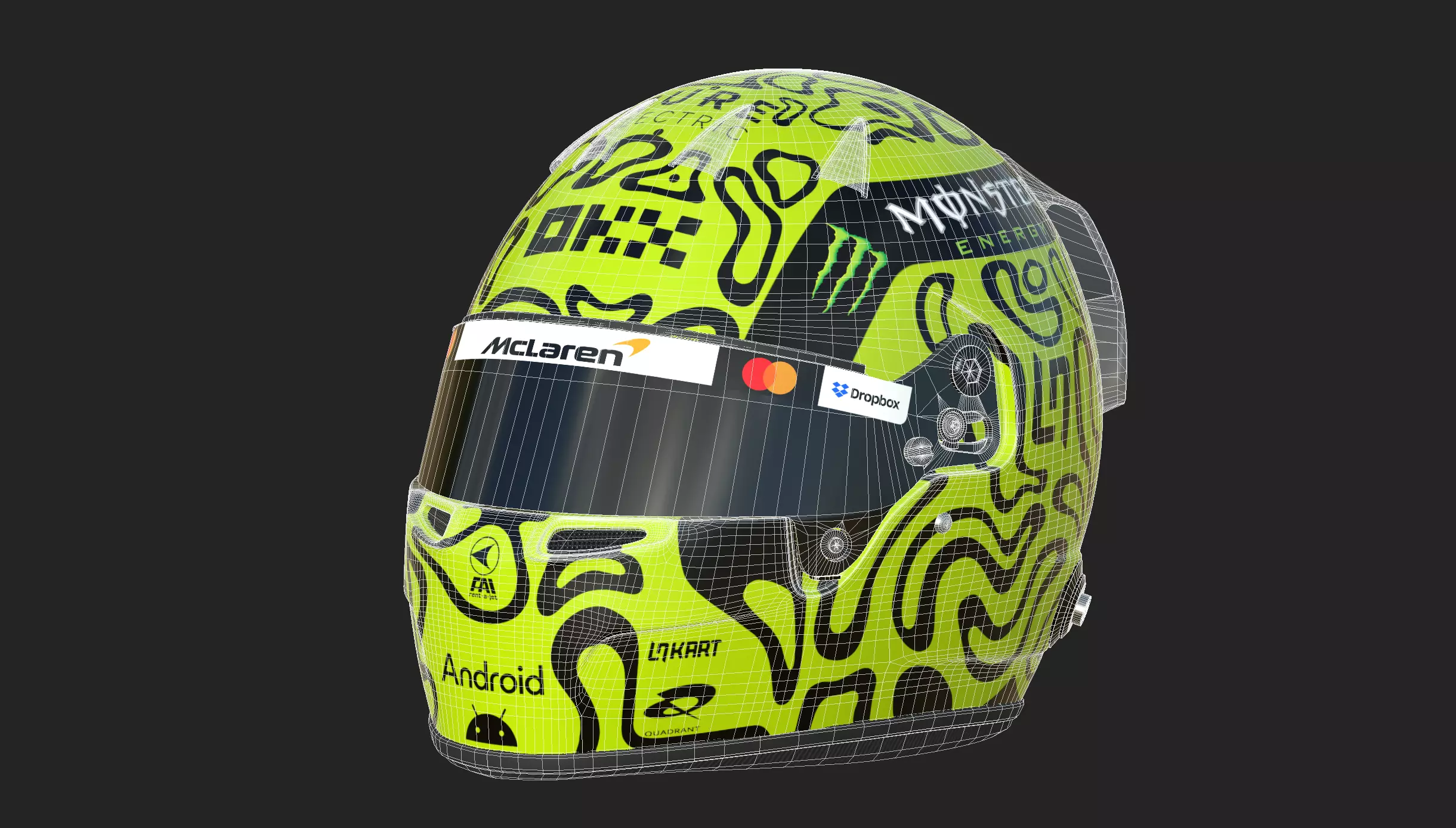 F1 Lando Norris Helmet 2025 3D model_14