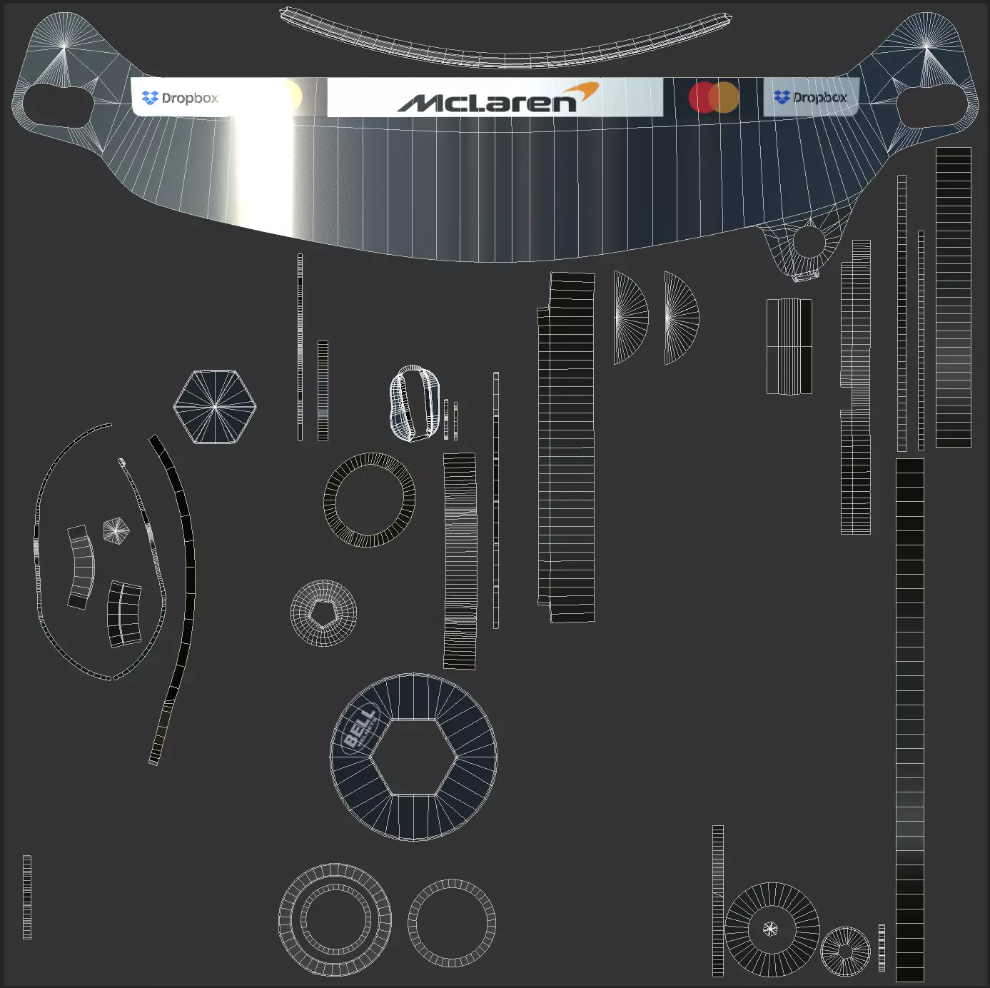 F1 Lando Norris Helmet 2025 3D model_17