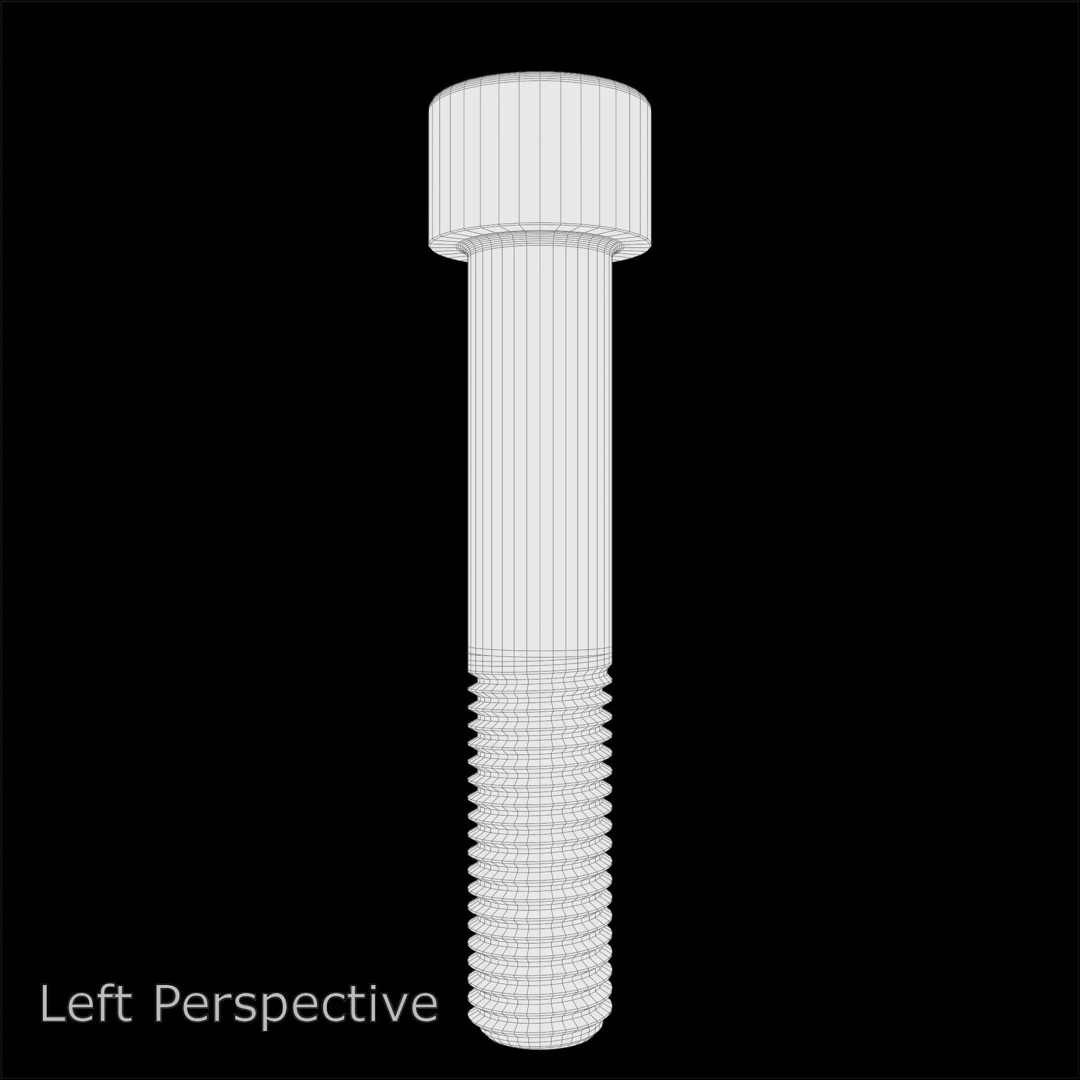 Steel Stained M12 Bolt Allen Cap with PBR 4K Textures 3D model_10