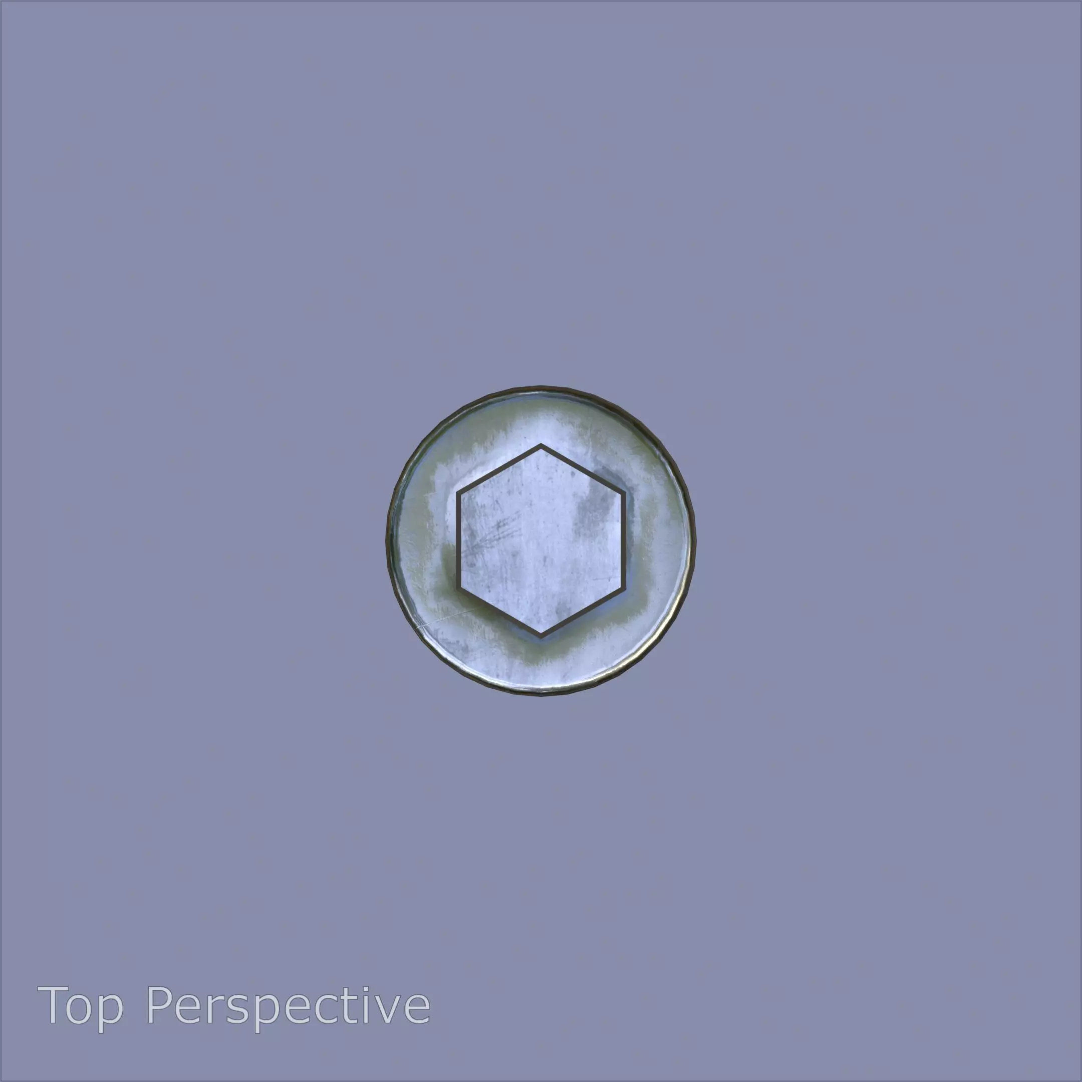 Steel Stained M12 Bolt Allen Cap with PBR 4K Textures 3D model_6