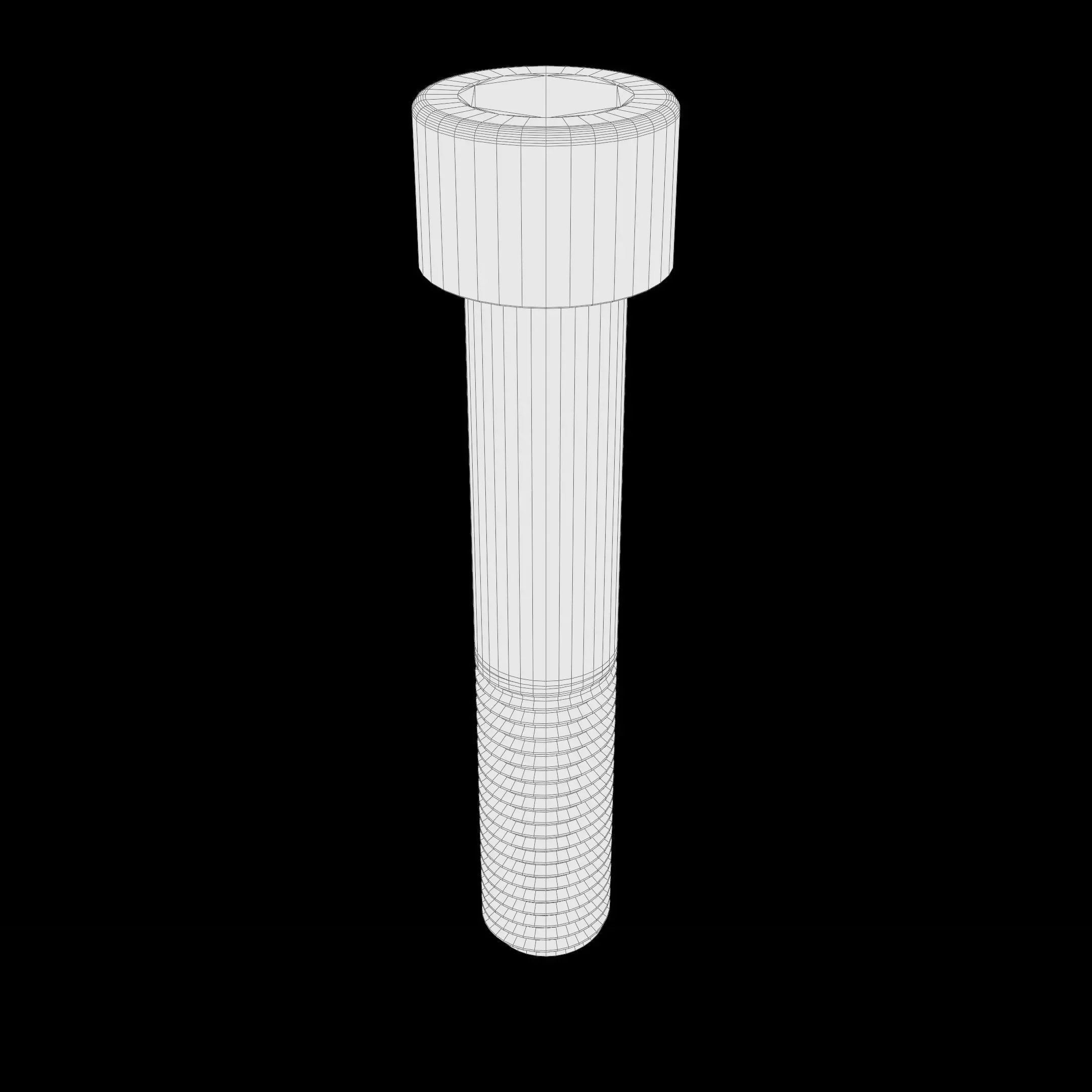 Steel Stained M12 Bolt Allen Cap with PBR 4K Textures 3D model_7