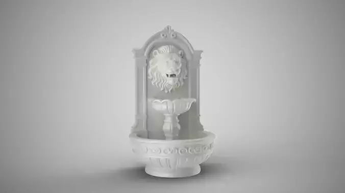Lion Head Fountain Incense Burner 3D print model