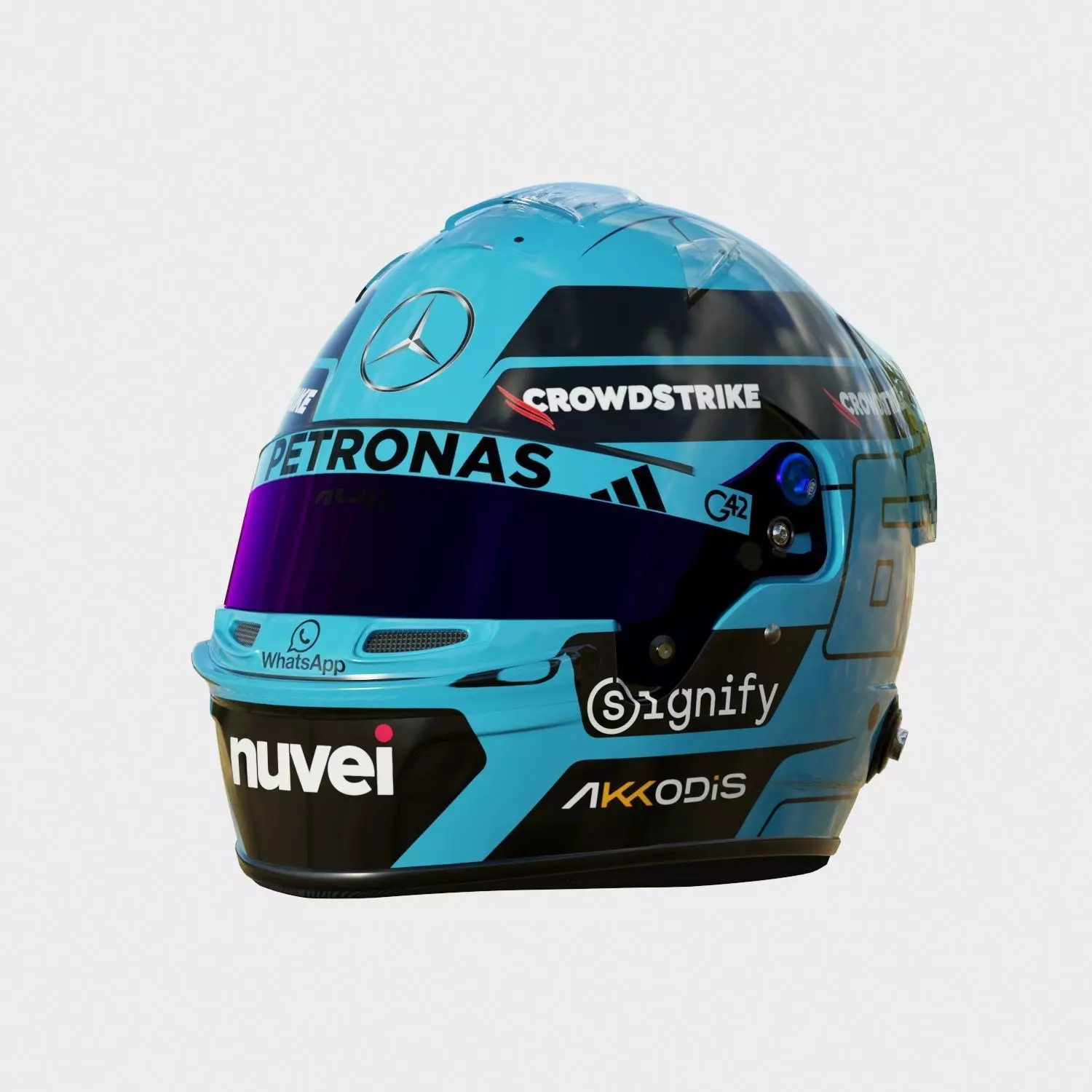 F1 George Russel Helmet 2025 3D model_1
