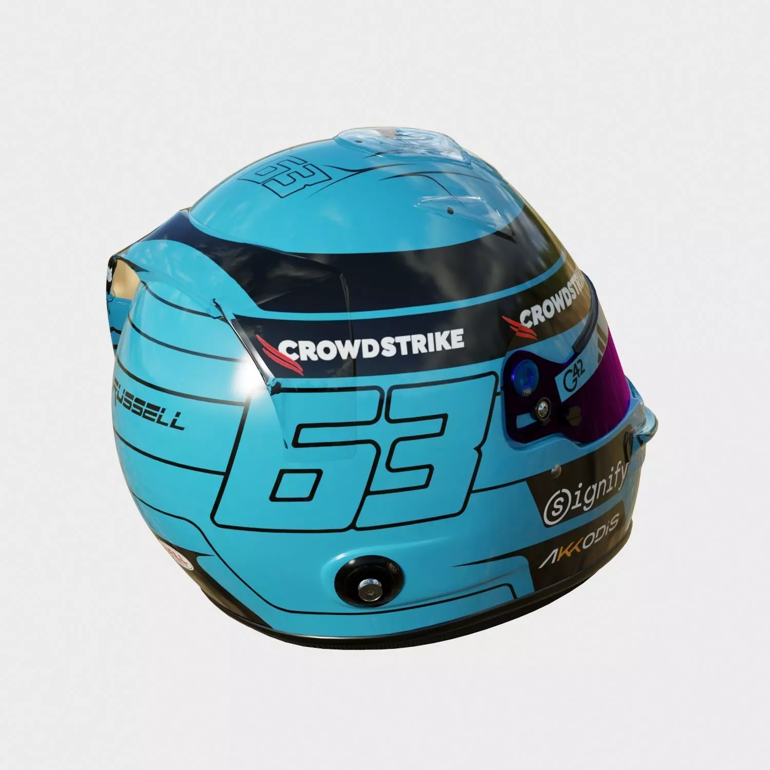 F1 George Russel Helmet 2025 3D model_11