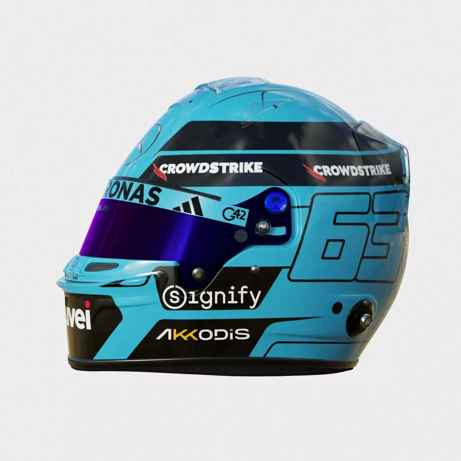 F1 George Russel Helmet 2025 3D model_2