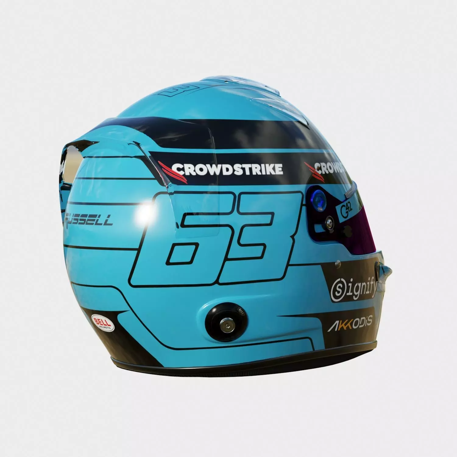 F1 George Russel Helmet 2025 3D model_5