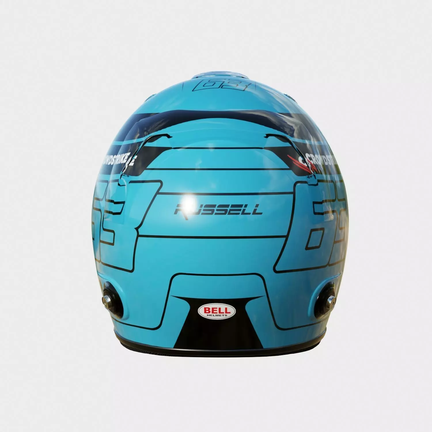 F1 George Russel Helmet 2025 3D model_4