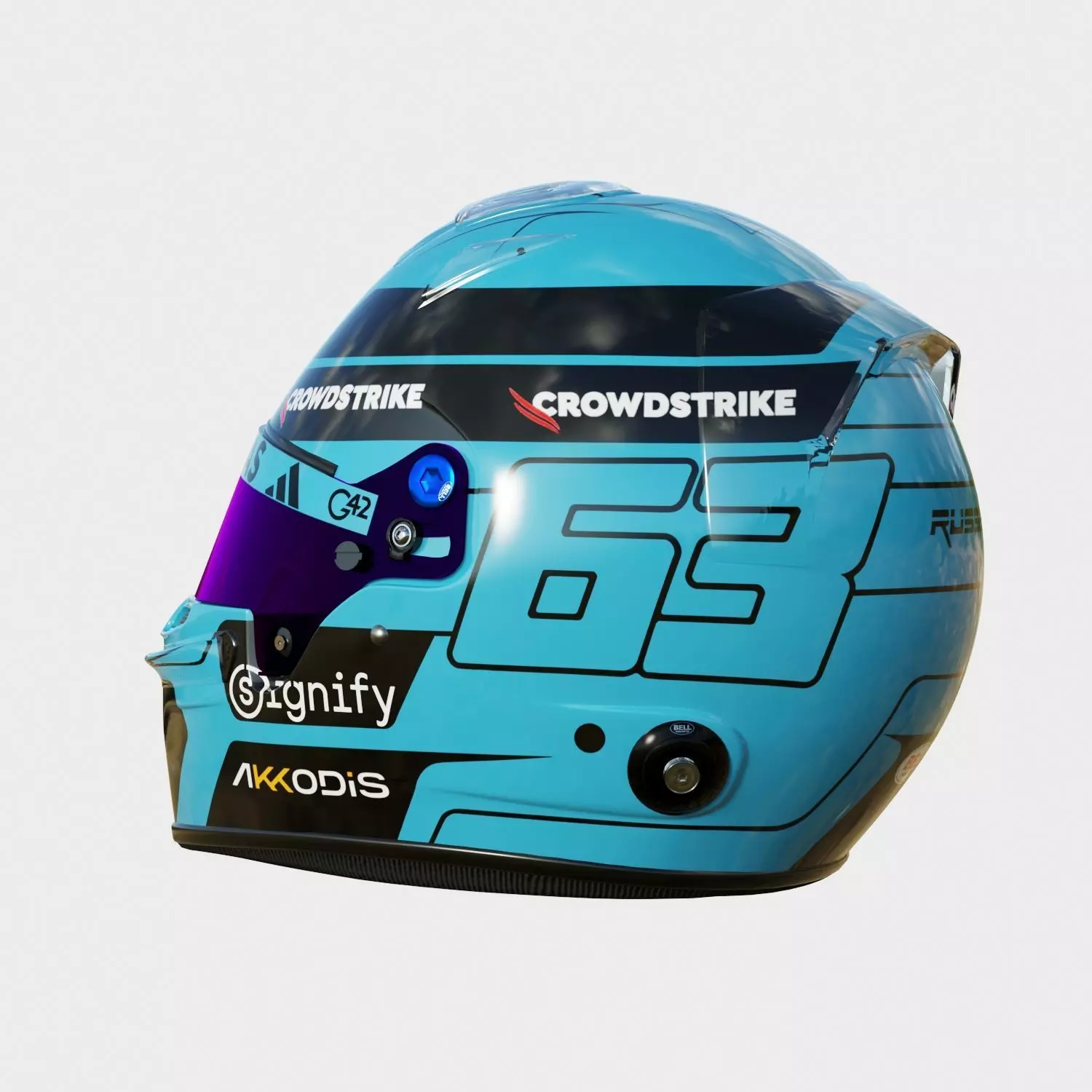 F1 George Russel Helmet 2025 3D model_3